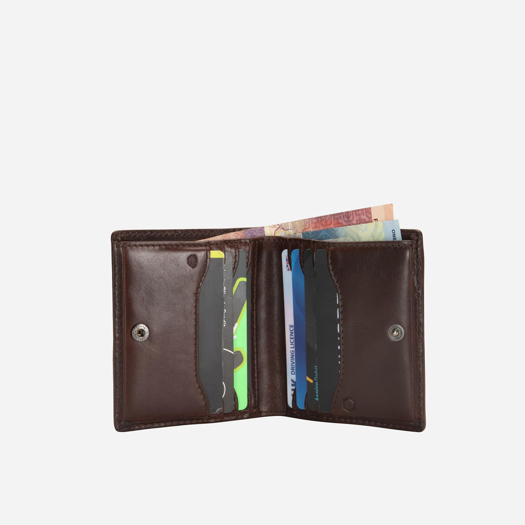 Slim Bifold Card Holder With Coin