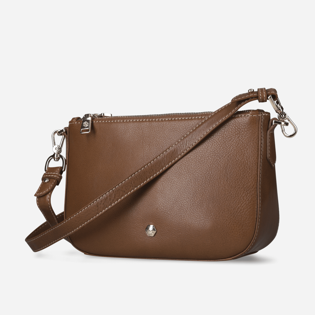 Paris Crossbody 3-Compartment, Tan