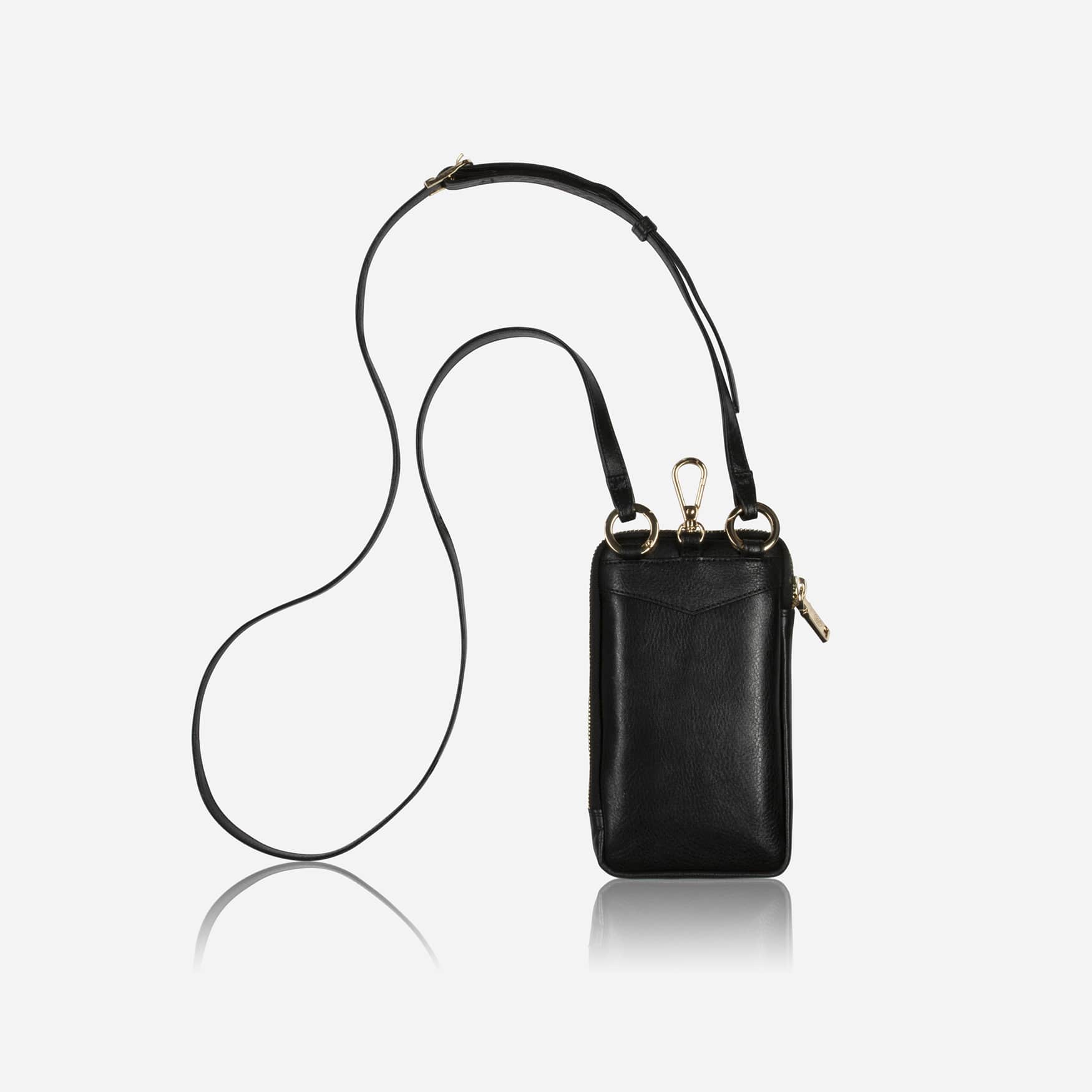 Elegant Black Leather Mobile Pouch Jekyll Hide AUS