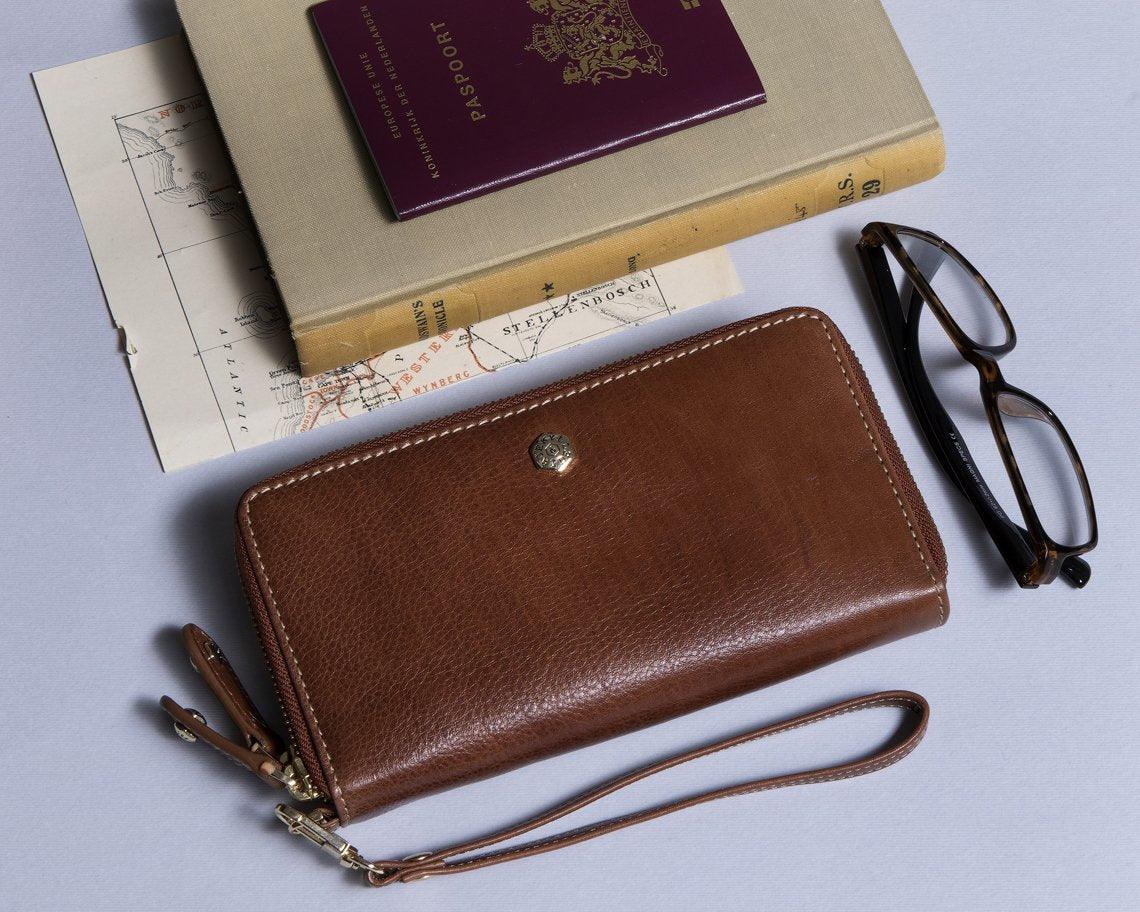 Double Zip Wristlet Purse