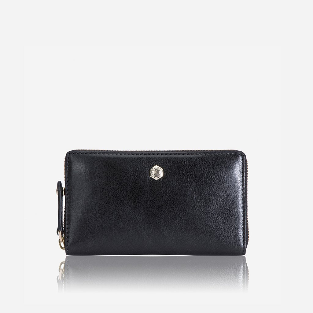 Medium Zip around Purse, Black Purse Zulu - Jekyll and Hide Australia