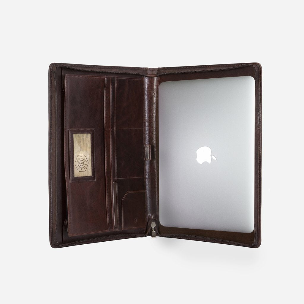 A4 Zip Around Folder, Coffee A4 Folder Oxford - Jekyll and Hide Australia