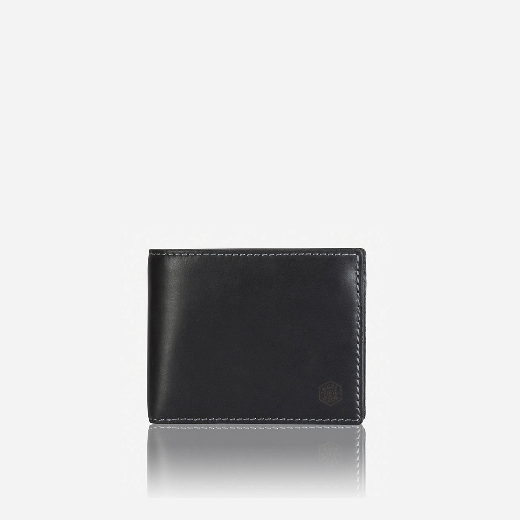 Large Bifold Wallet With Coin Bi Fold Wallet Texas 1951 Black - Jekyll and Hide Australia