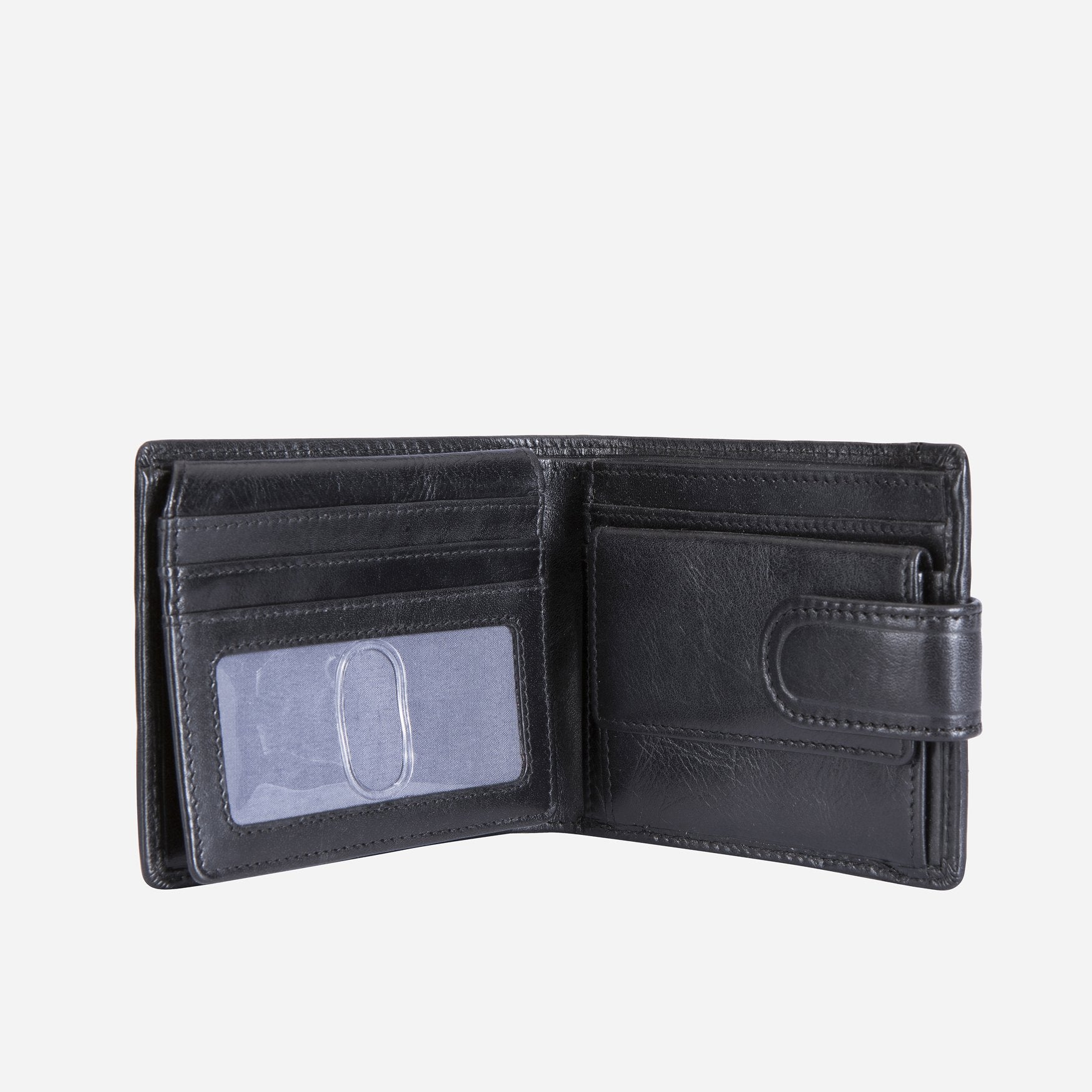 Bifold Wallet With Coin And Tab Closure Bi Fold Wallet Oxford    - Jekyll and Hide Australia