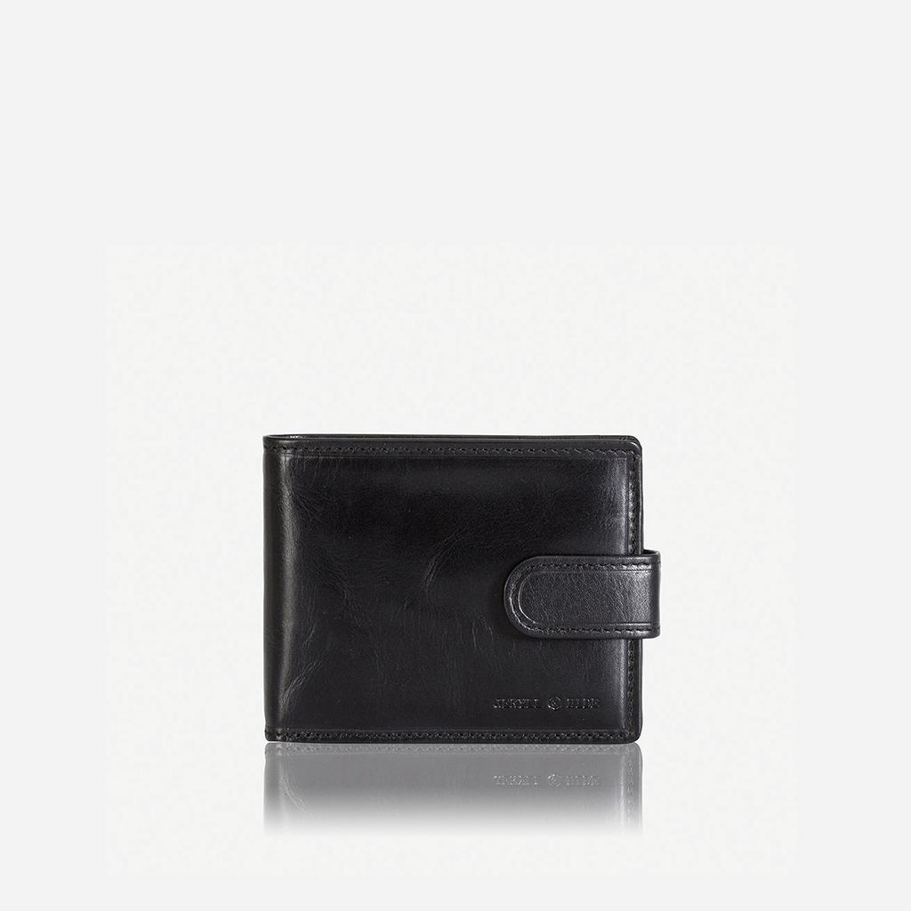 Bifold Wallet With Coin And Tab Closure Bi Fold Wallet Oxford Black 2791 - Jekyll and Hide Australia
