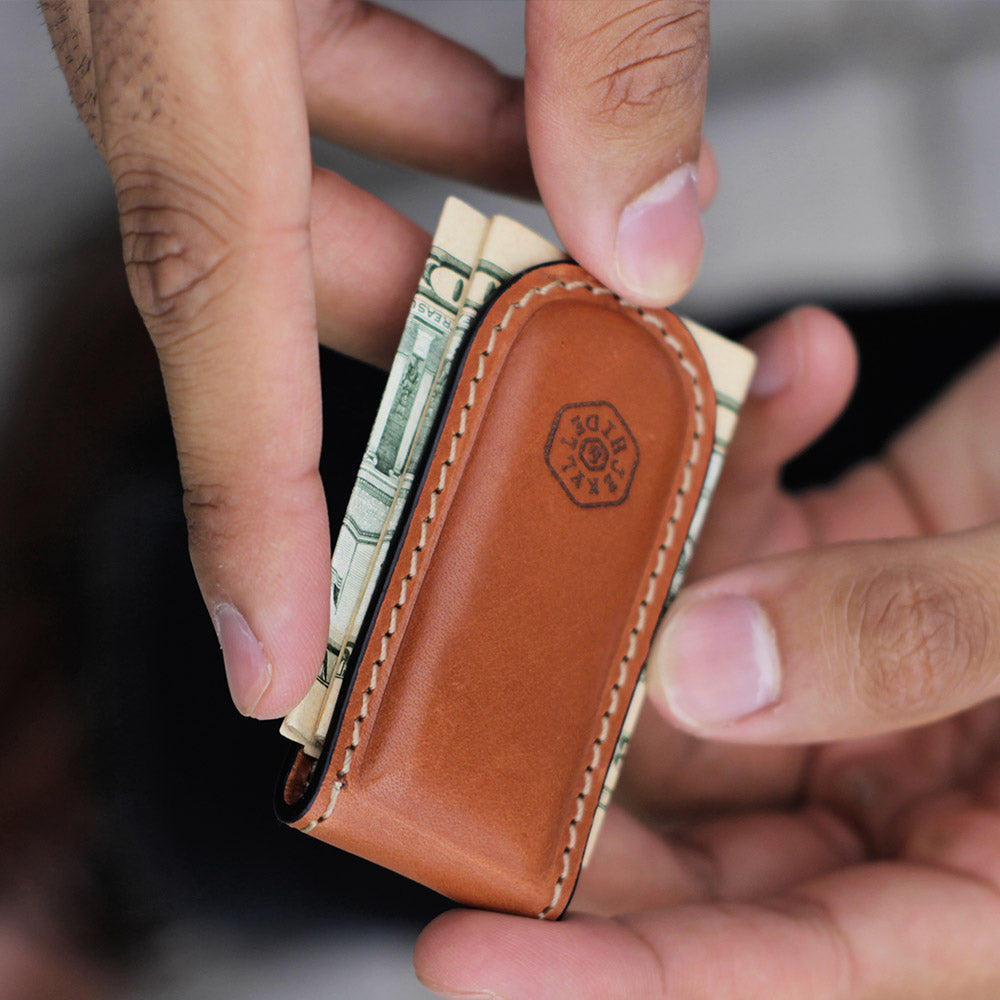 Money Clip, Tan Money Clip ROMA - Jekyll and Hide Australia
