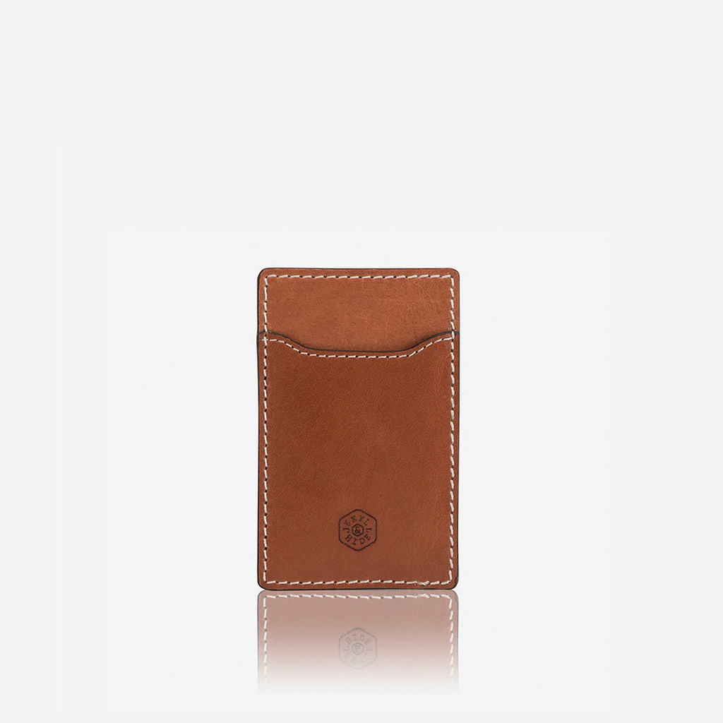 Slim Upright Card Holder, Tan Wallet ROMA    - Jekyll and Hide Australia