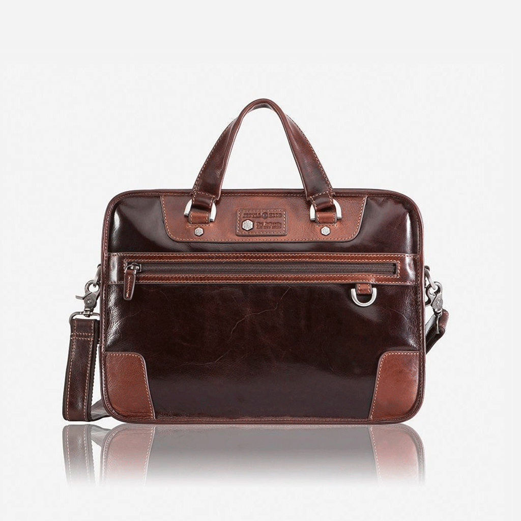 Sleek Tan Leather Briefcase Jekyll Hide AUS