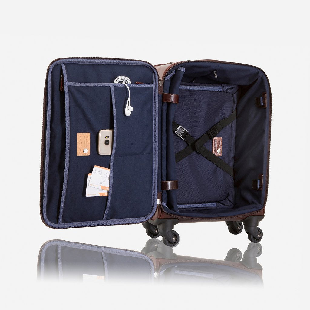 4 Wheel Cabin Trolley 50cm, Tobacco Cabin Trolley Oxford - Jekyll and Hide Australia