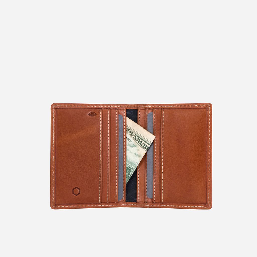 Slim Bifold Card Holder, Tan Wallet ROMA - Jekyll and Hide Australia