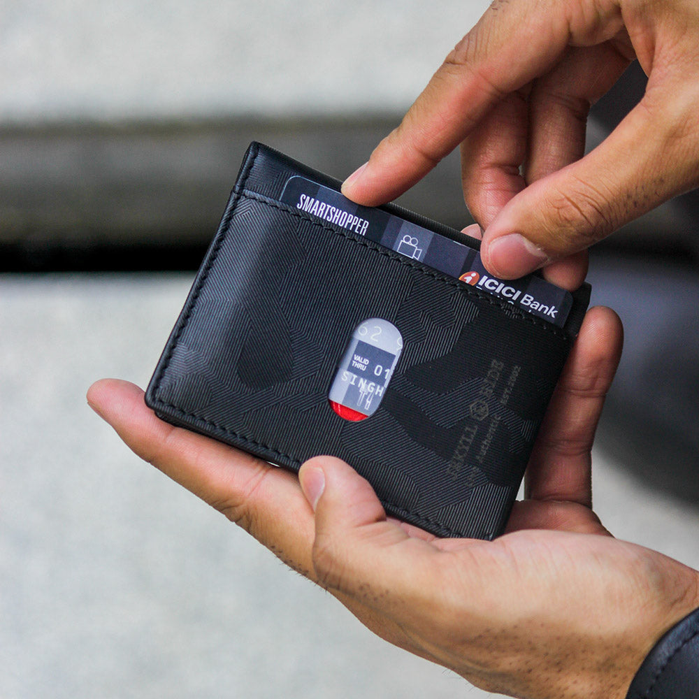Slim Bifold Card Holder, Camo Wallet HAVANA - Jekyll and Hide Australia