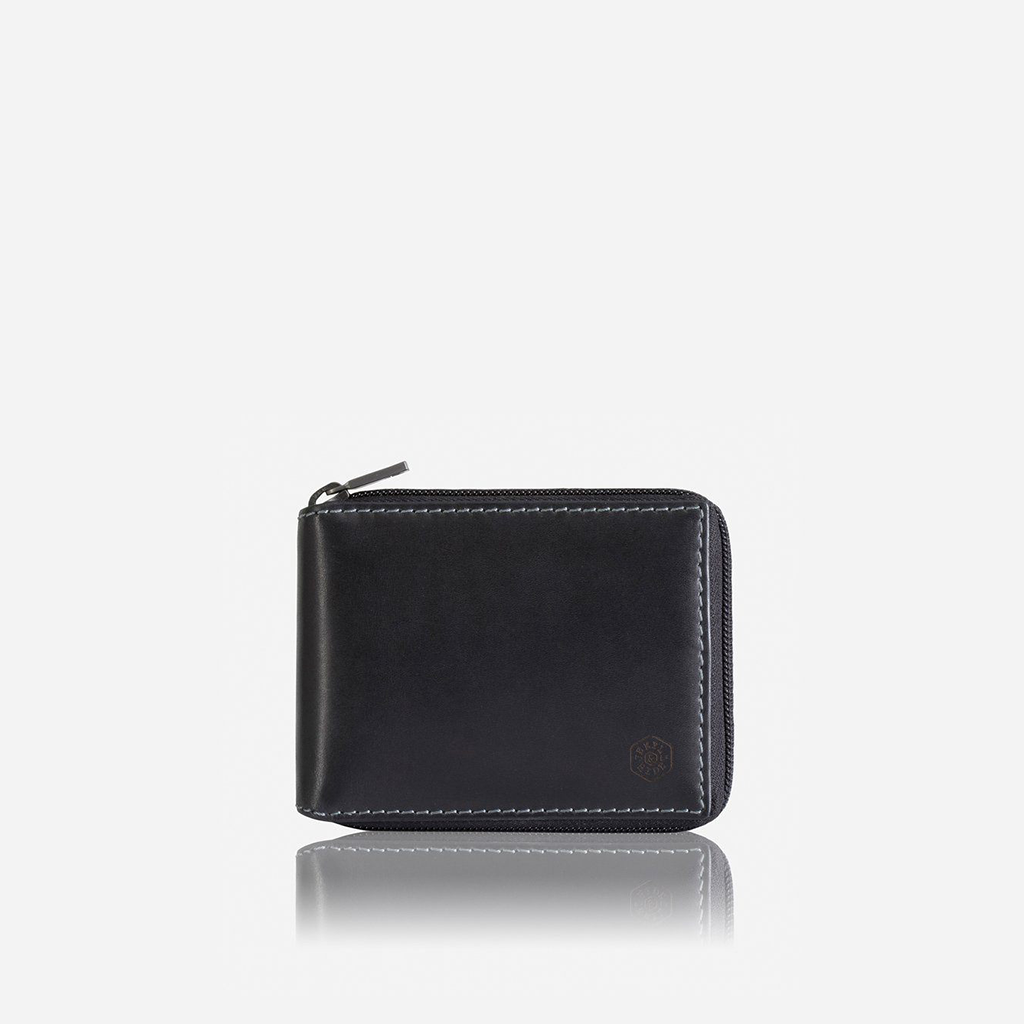 Large Zip Around Wallet With Coin, Black Card & Note Holders Texas - Jekyll and Hide Australia