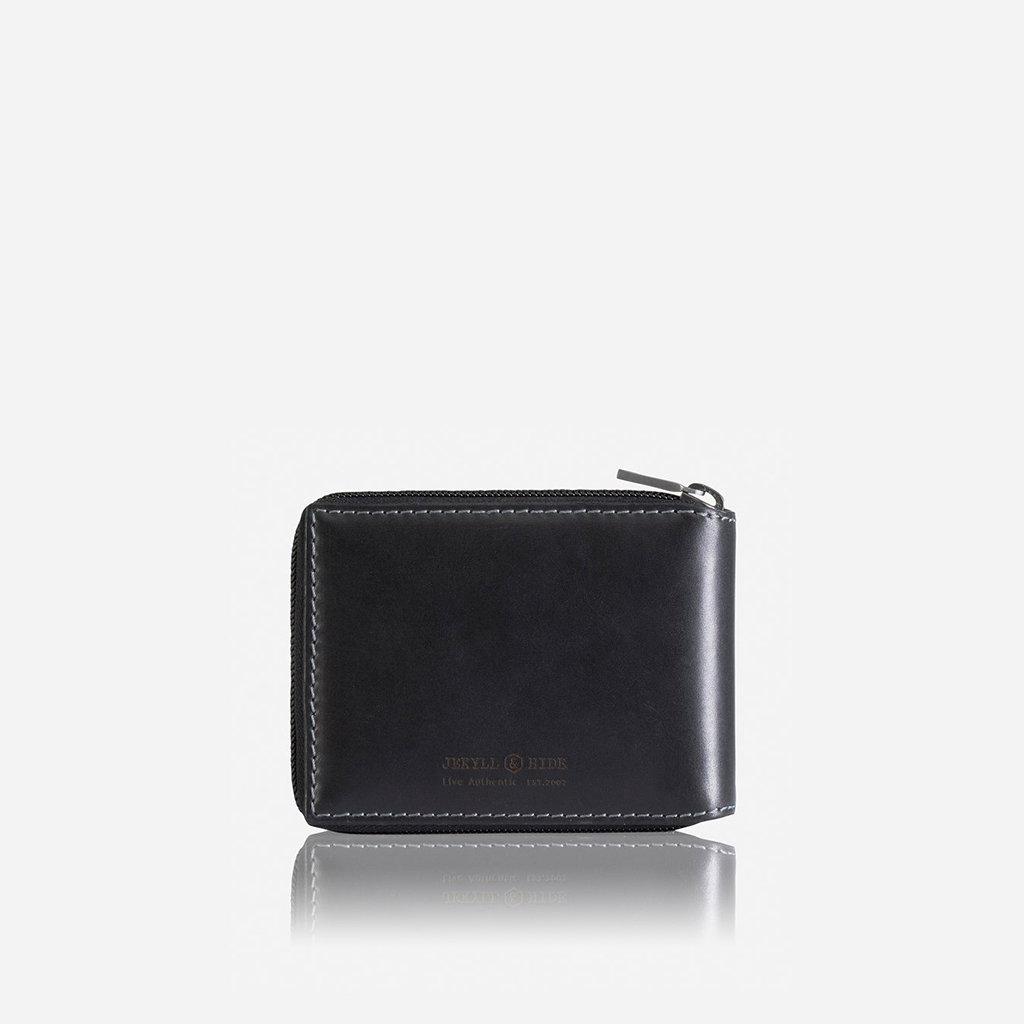 Large Zip Around Wallet With Coin, Black Card & Note Holders Texas - Jekyll and Hide Australia