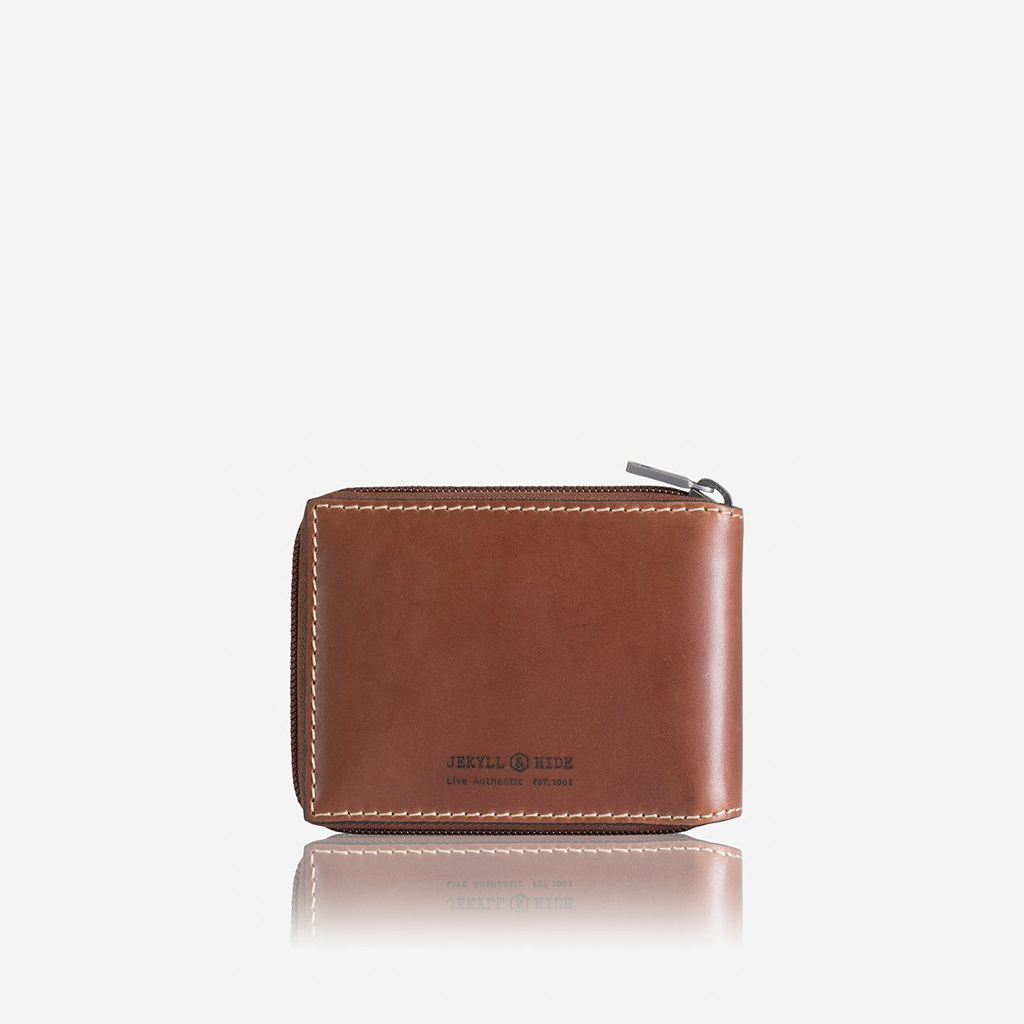 Large Zip Around Wallet With Coin, Clay Card & Note Holders Texas - Jekyll and Hide Australia