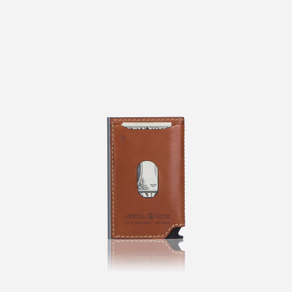 Slim Card Slide Wallet, Tan Wallet ROMA - Jekyll and Hide Australia