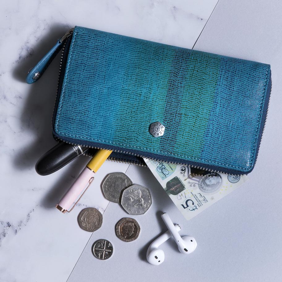 Medium Zip around Purse, Ocean Purse Bahama - Jekyll and Hide Australia