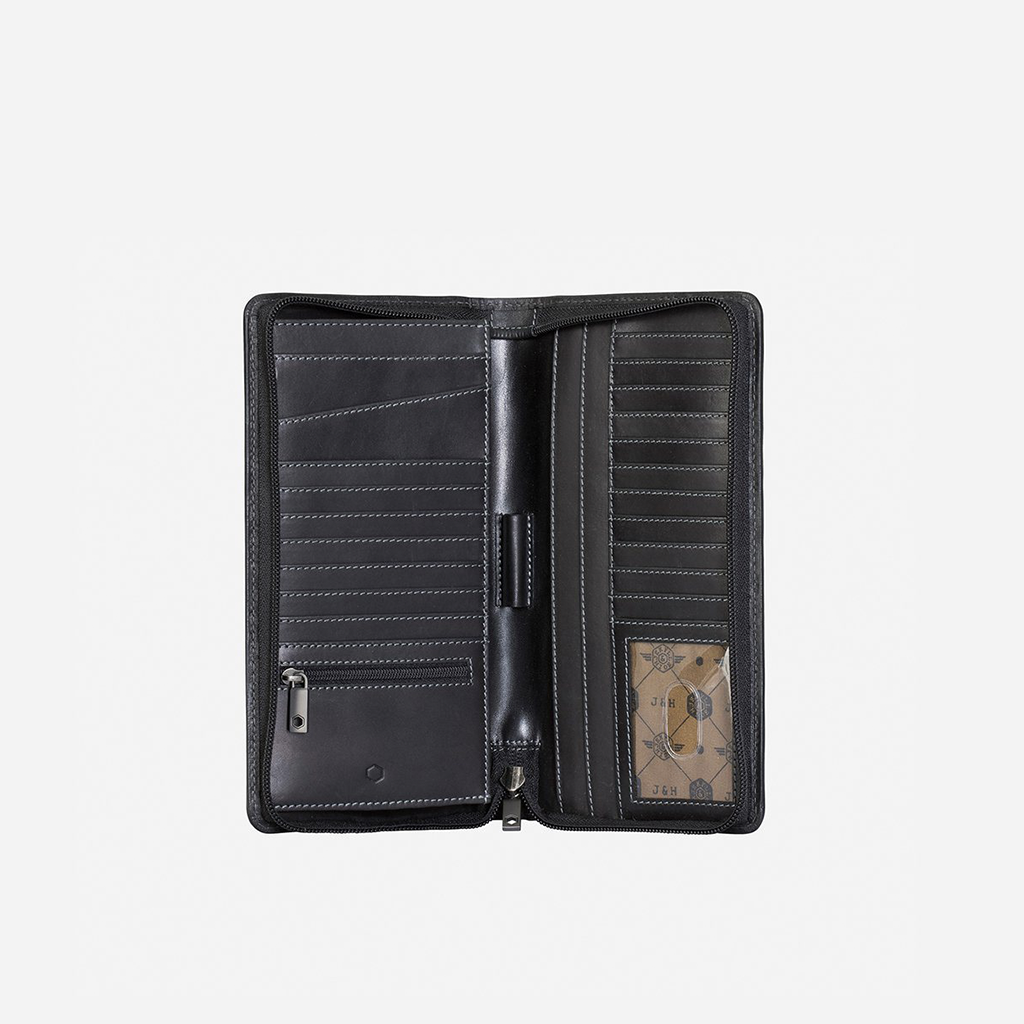 Large Zip-Around Travel And Passport Organiser Travel Wallet Texas - Jekyll and Hide Australia