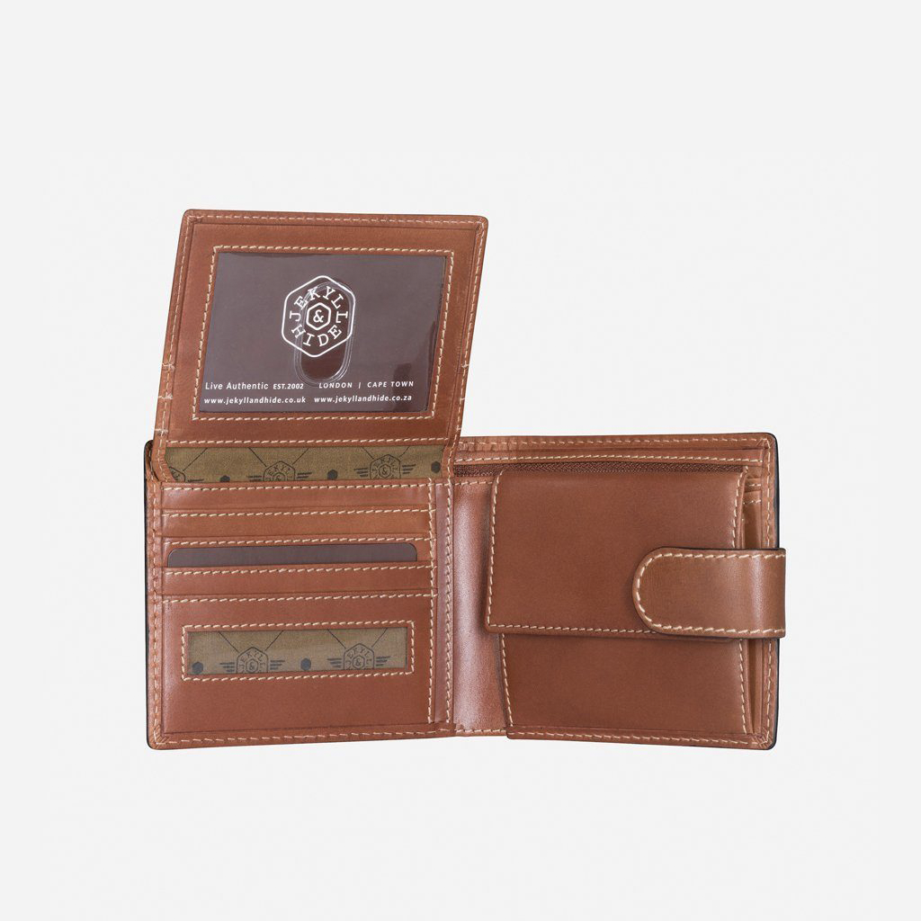 Large Bifold Wallet With Coin , Clay Bi Fold Wallet Texas    - Jekyll and Hide Australia