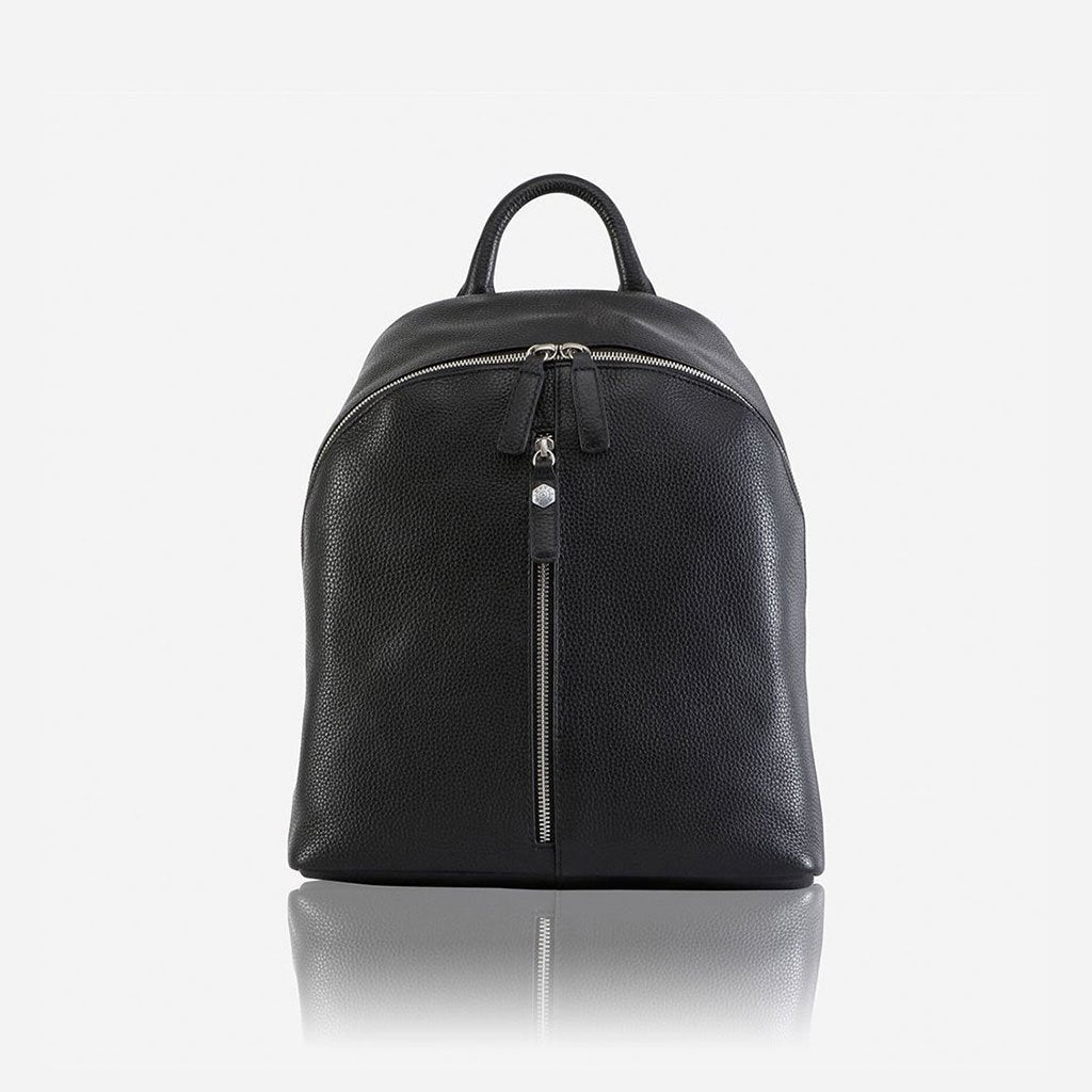 Casual Ladies Zip-Top Backpack 35cm Backpack Osaka 6391 Black  - Jekyll and Hide Australia