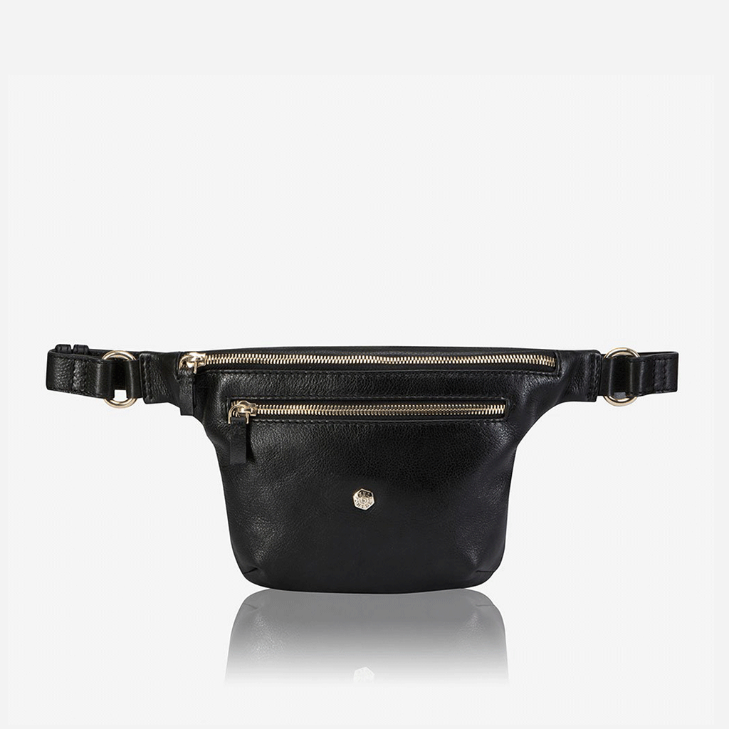 Leather Waist Bag Waistbag ZULU 6451 Black - Jekyll and Hide Australia