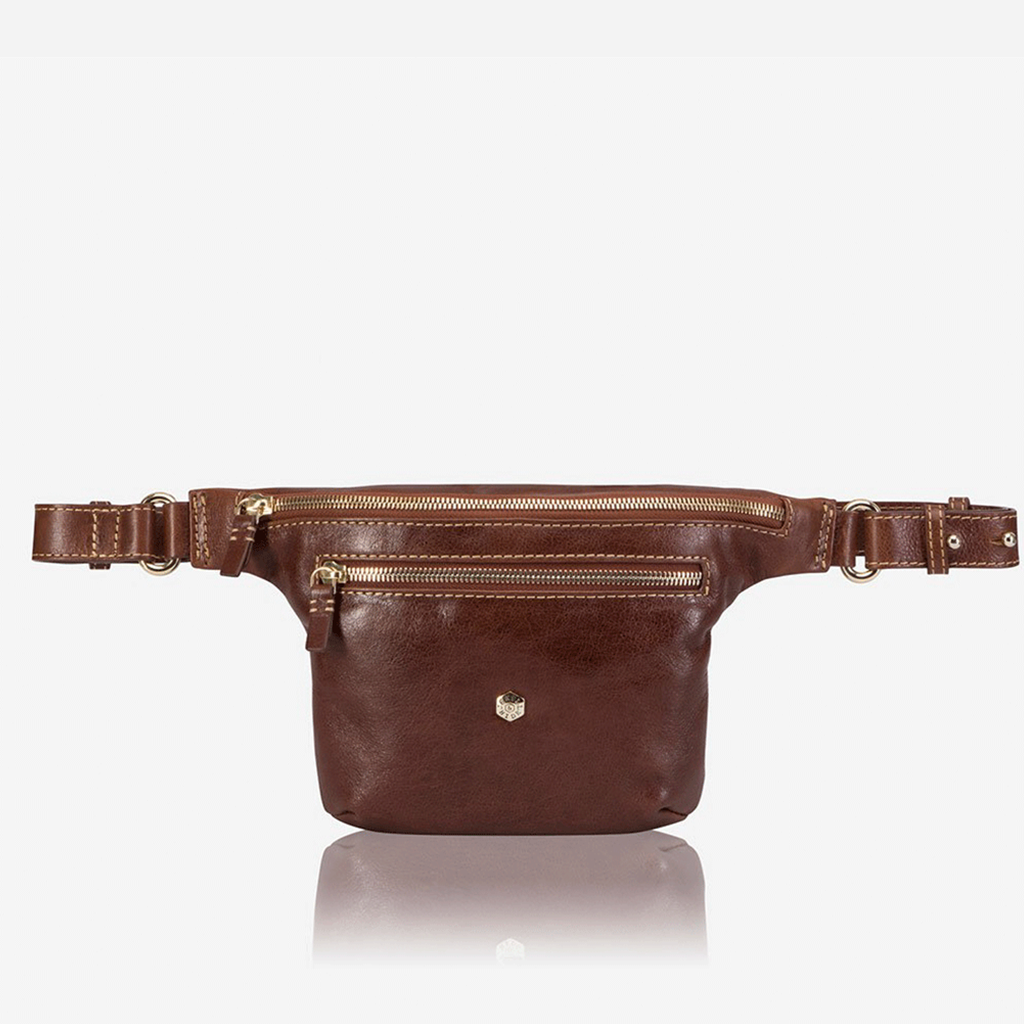 Leather Waist Bag Waistbag ZULU 6451 Tan  - Jekyll and Hide Australia