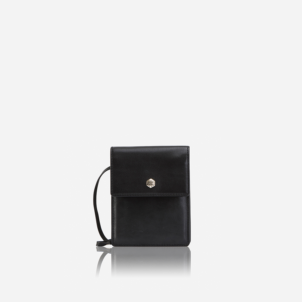Ladies Hip Crossbody Bag, Black Cross body organiser ZULU 6452 Black - Jekyll and Hide Australia