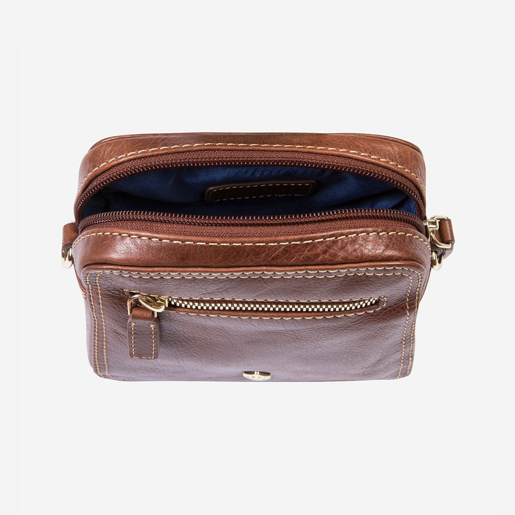 Slim Leather Crossbody Bag Cross body organiser ZULU - Jekyll and Hide Australia