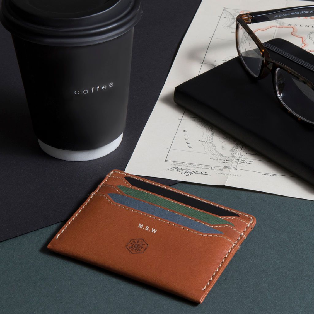 Leather Card Holder, Tan Wallet ROMA    - Jekyll and Hide Australia