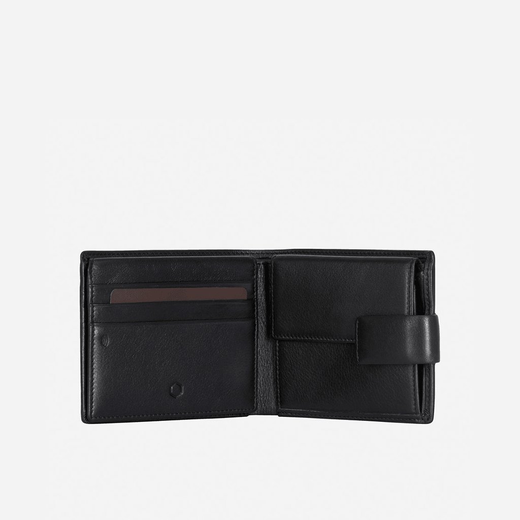 Large Billfold Wallet With Coin, Soft Black Card & Note Holders Monaco - Jekyll and Hide Australia