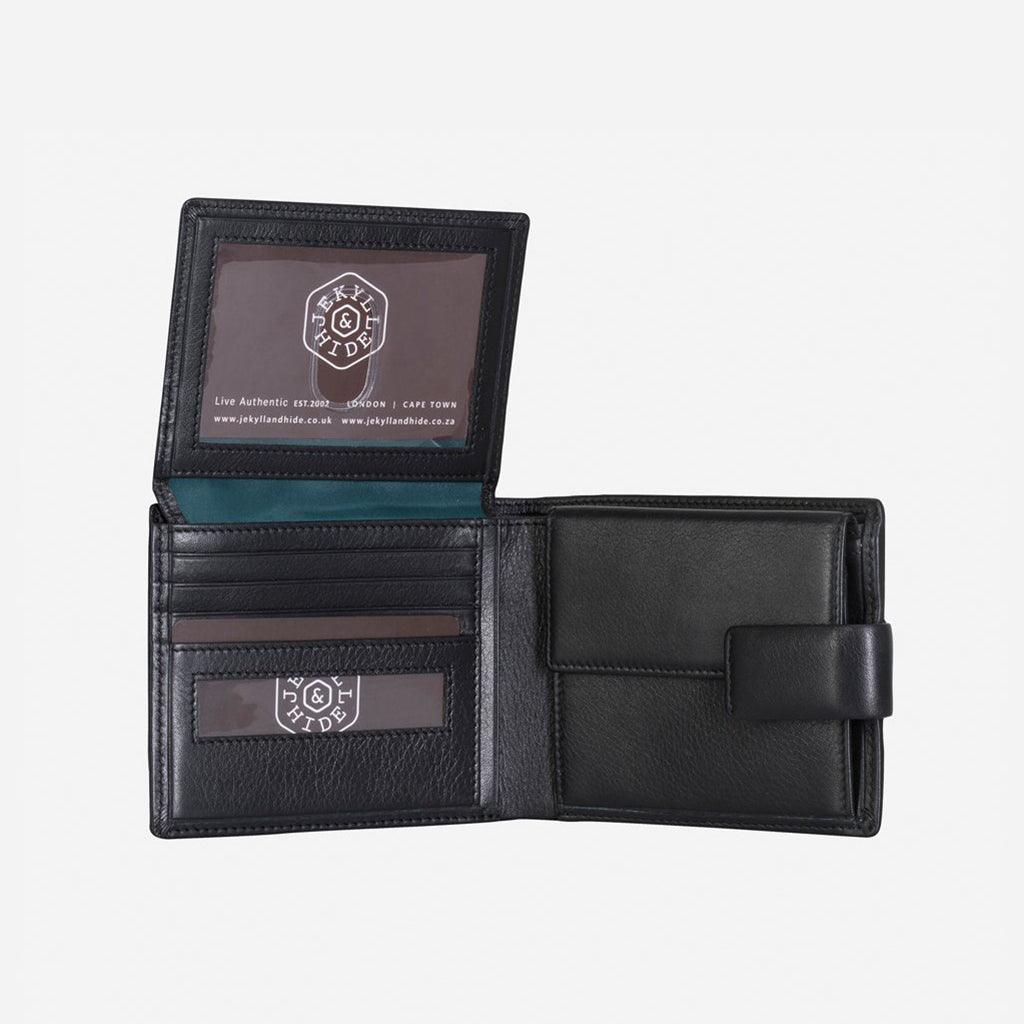 Large Billfold Wallet With Coin, Soft Black Card & Note Holders Monaco - Jekyll and Hide Australia