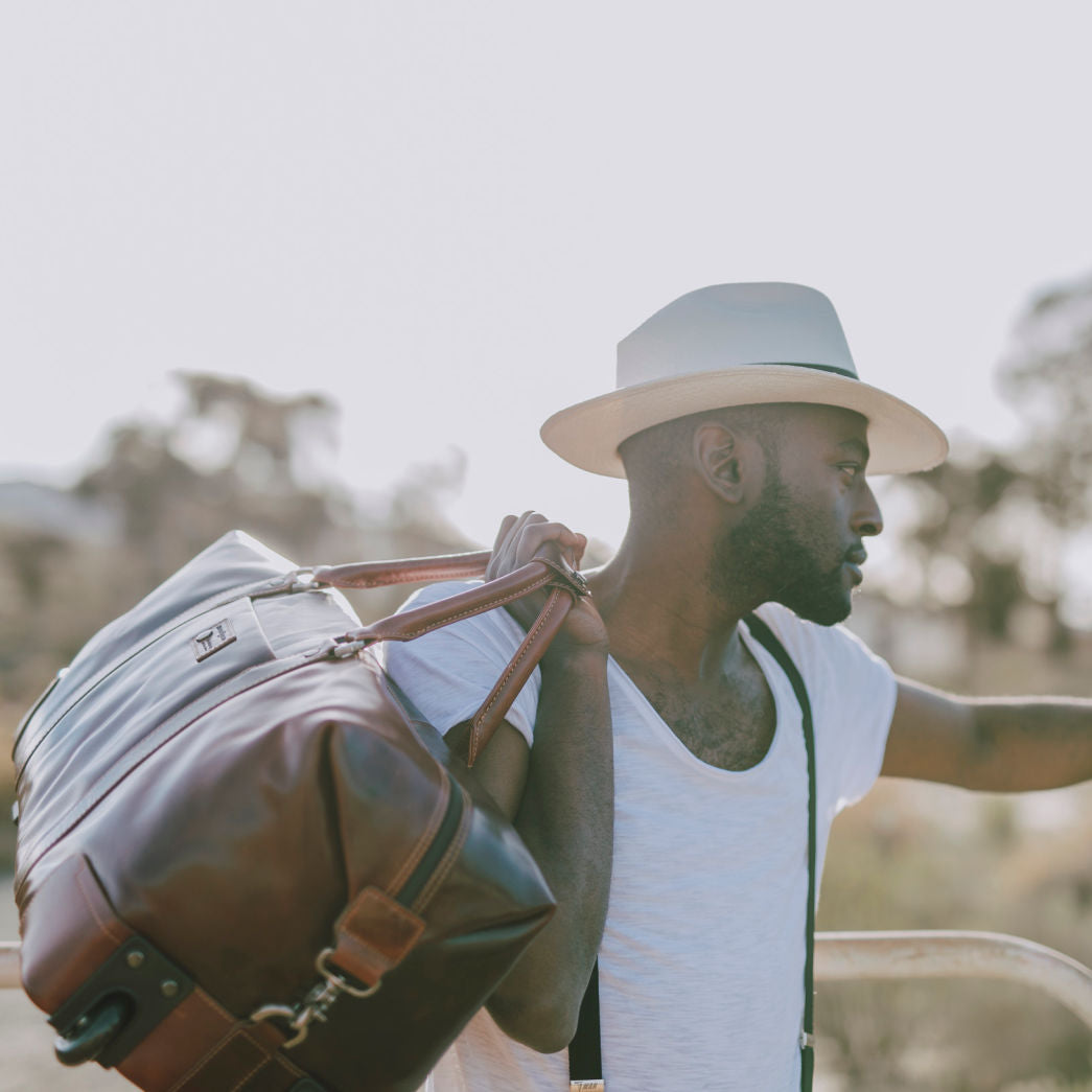 Cabin Wheeled Holdall 55cm, Tobacco Cabin Holdall Oxford - Jekyll and Hide Australia