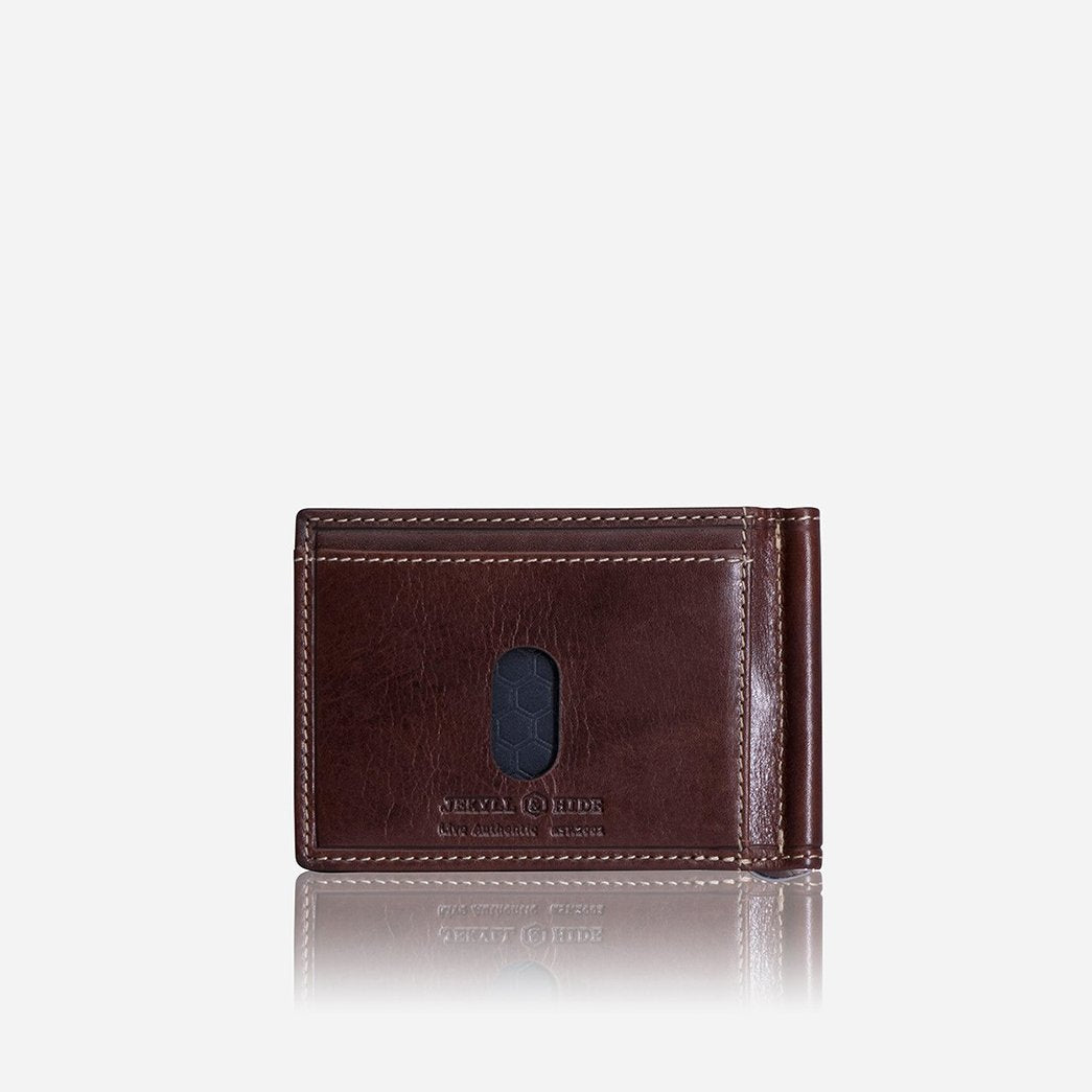 Leather Money Clip Wallet, Coffee Money Clip Oxford - Jekyll and Hide Australia