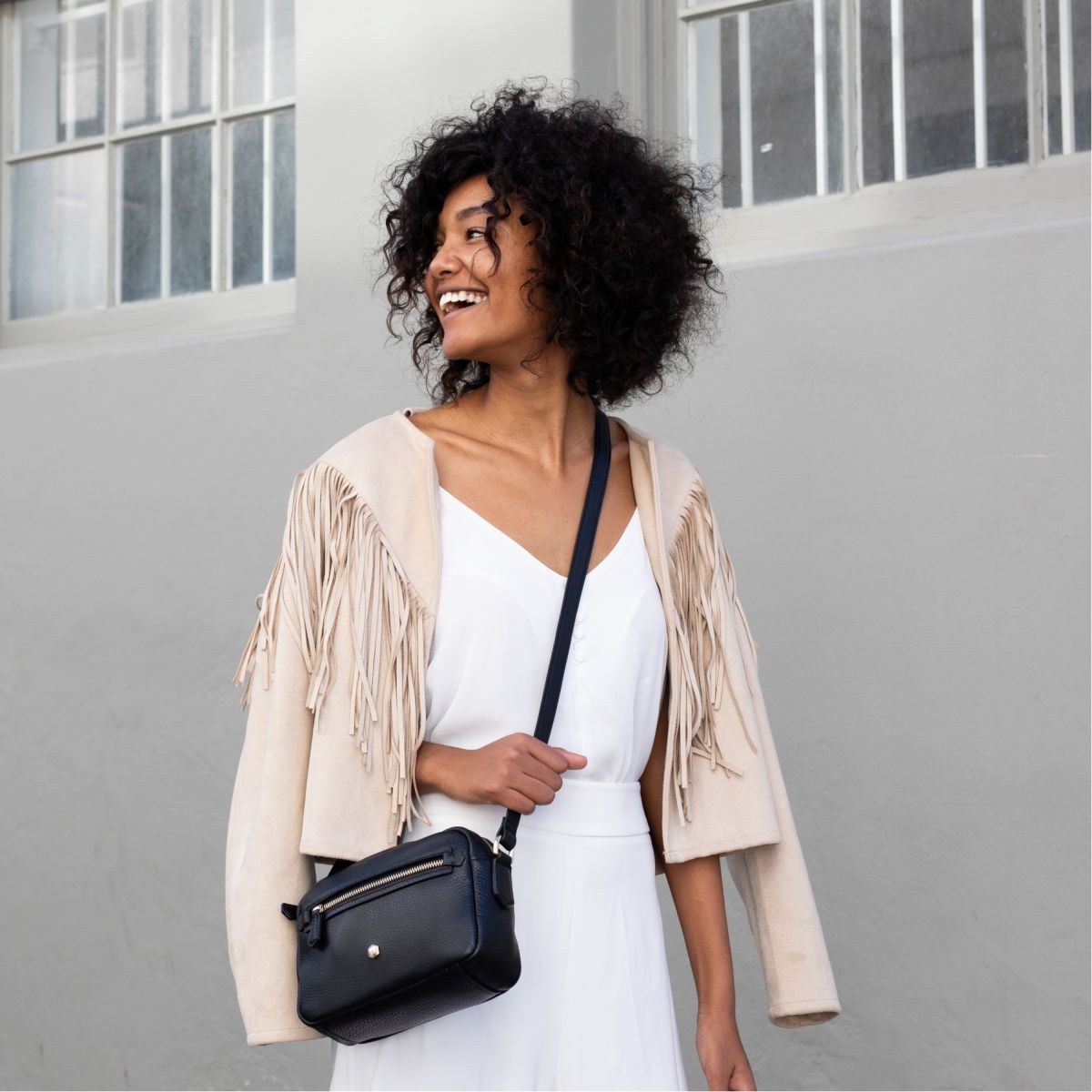 Small Crossbody, Black Cross body organiser Capri - Jekyll and Hide Australia