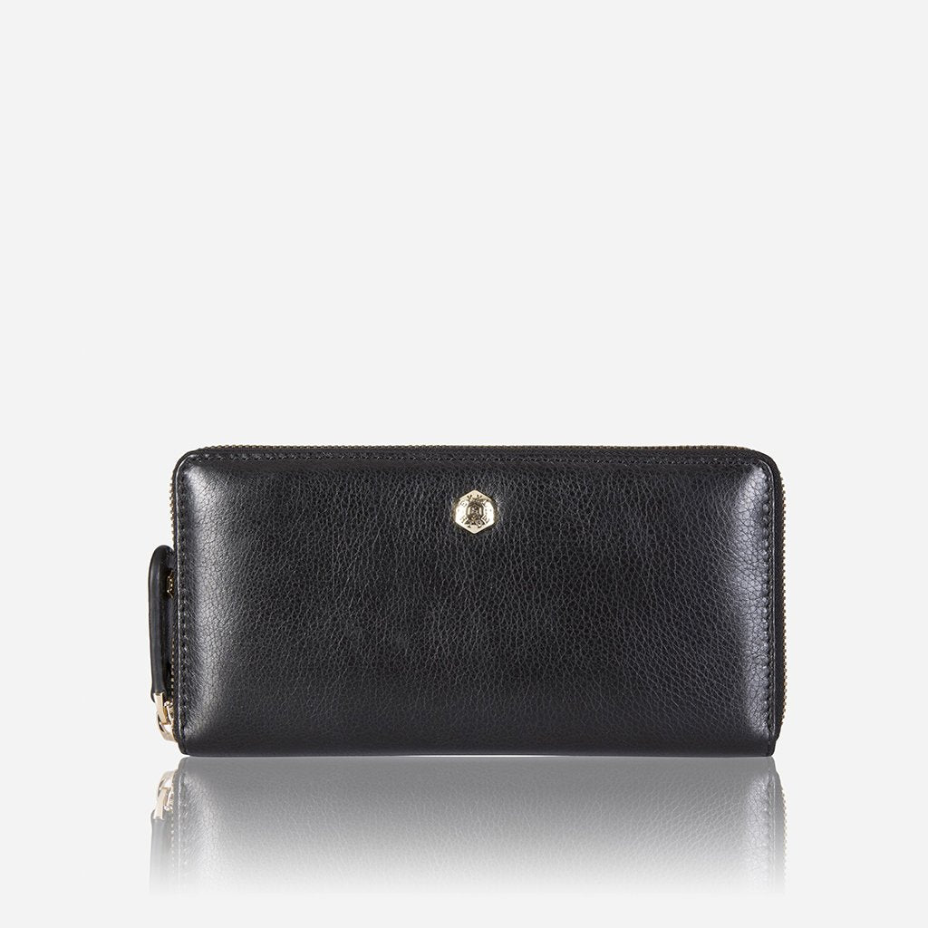 Large Zip Around Purse, Black Large Purse Zulu - Jekyll and Hide Australia