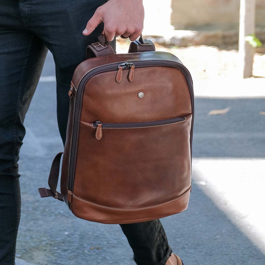 Single Compartment Backpack 41cm, Two Tone Backpacks SOHO - Jekyll and Hide Australia