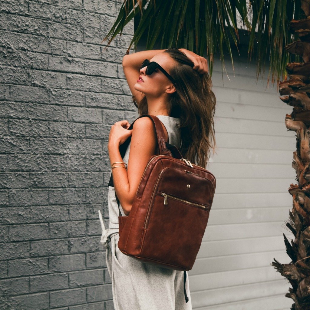 Ladies Business Backpack 38cm, Black Backpack Madrid - Jekyll and Hide Australia