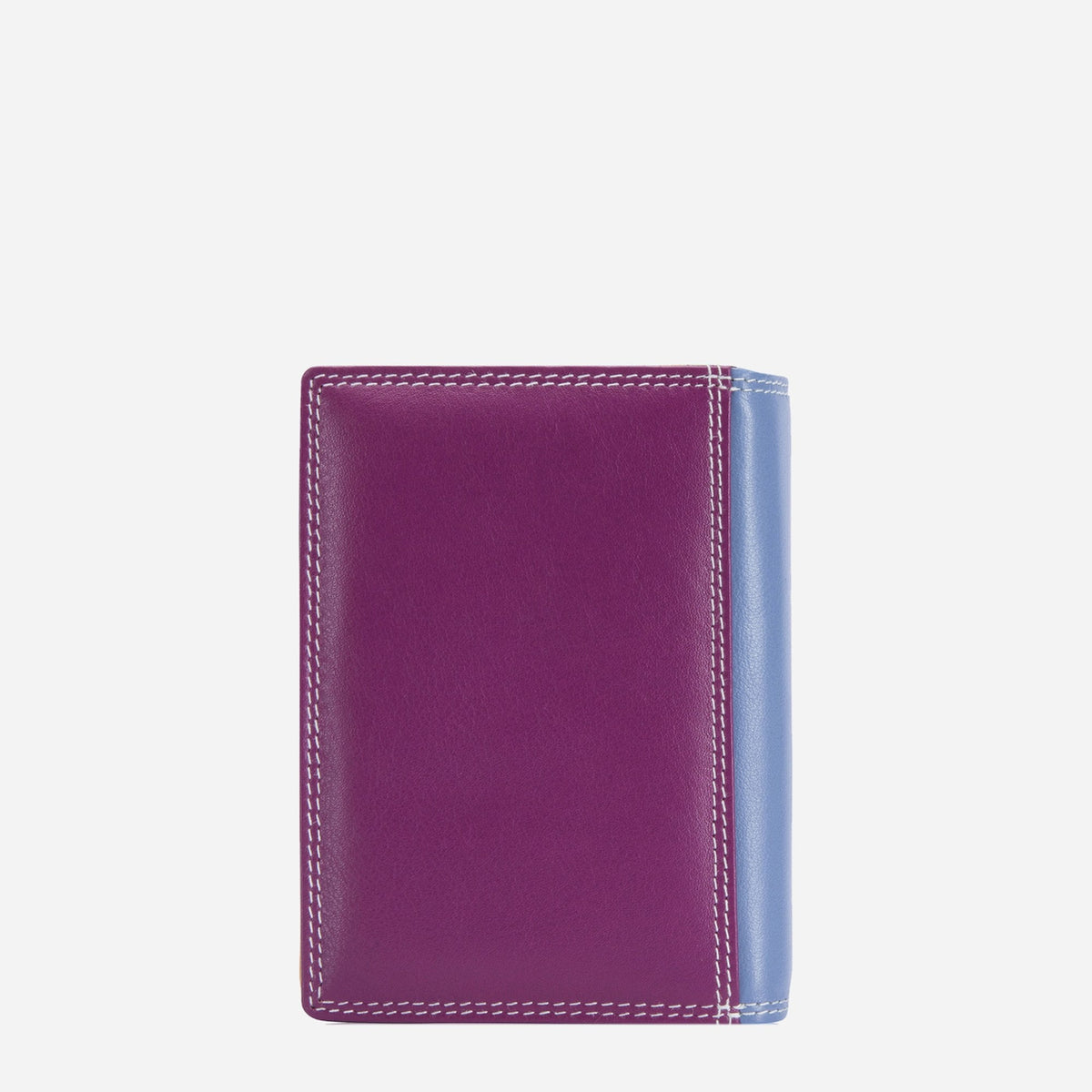 Back of the Fiji Compact Purse in purple leather