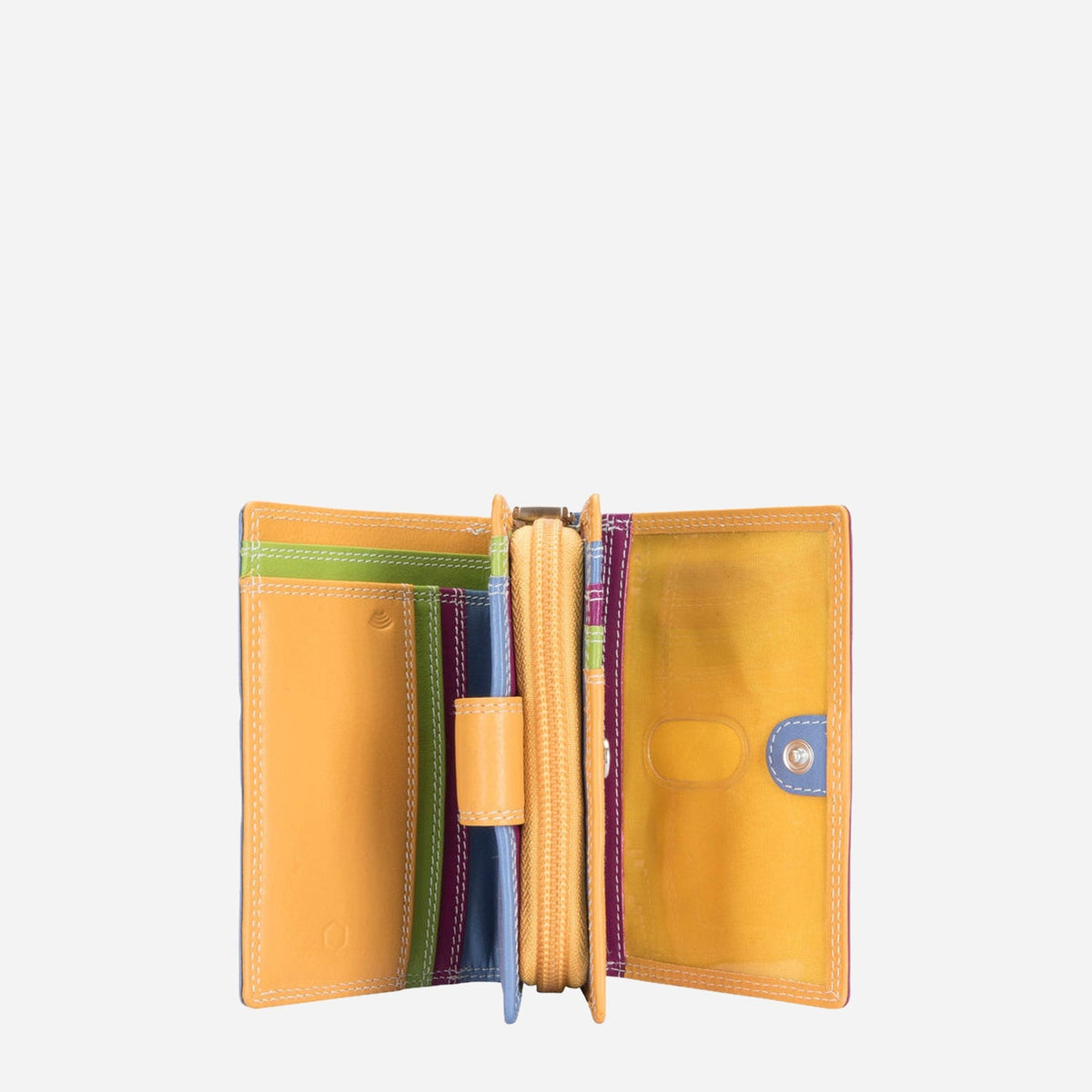 Fiji Compact Purse opened out, showing the note section and coin pocket