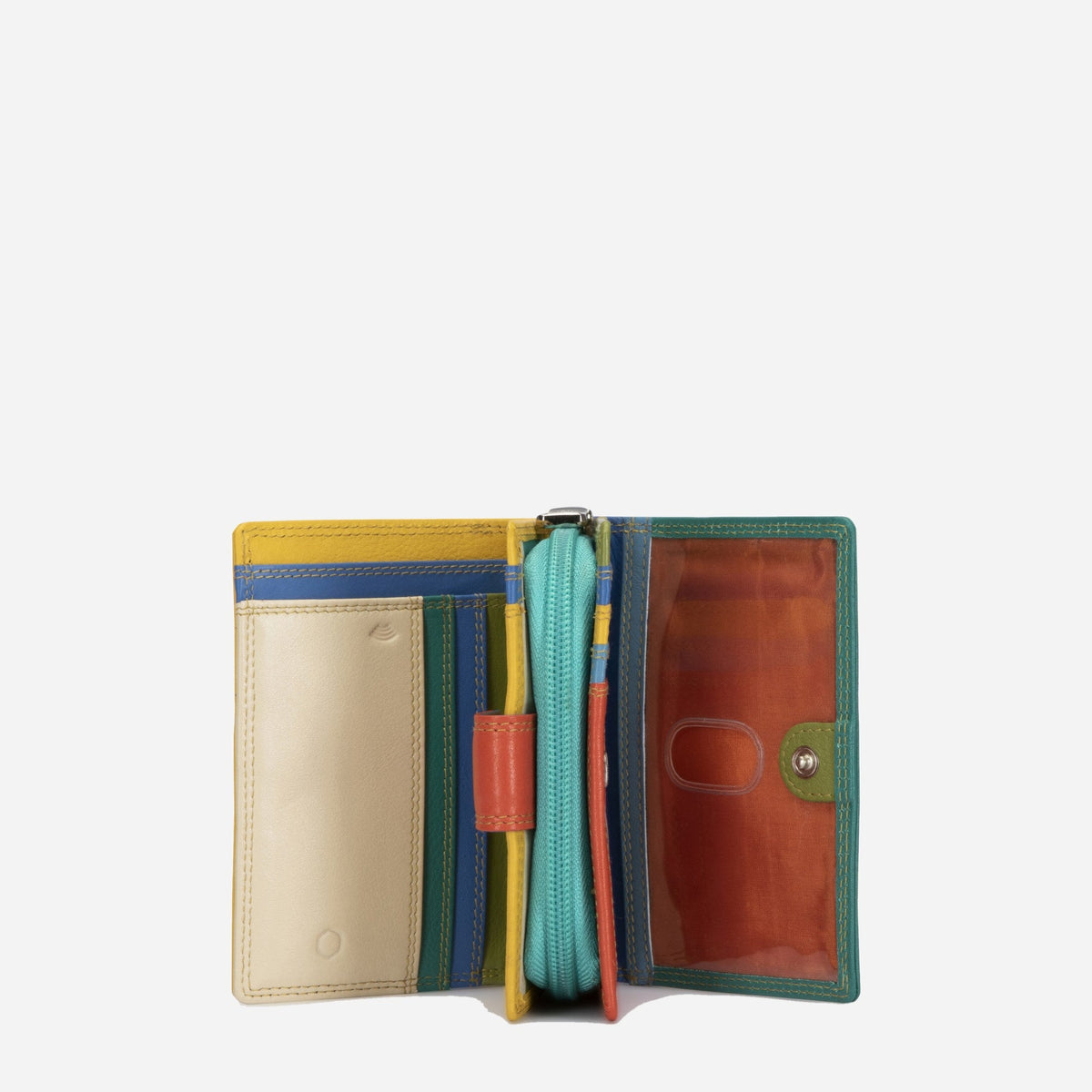Pacific Compact Purse opened out, showing the note section and coin pocket