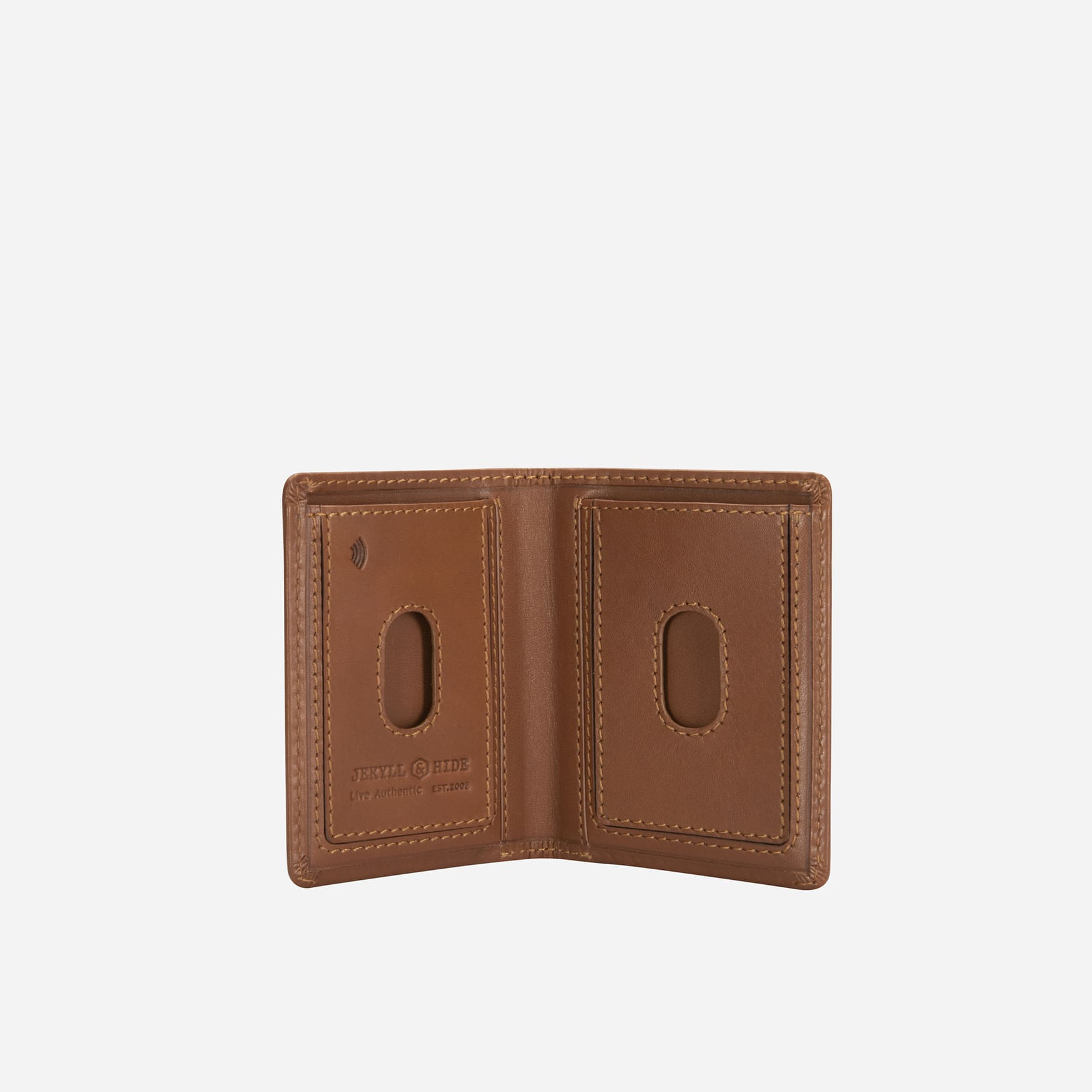 Slim Elasticated Card Holder, Tan