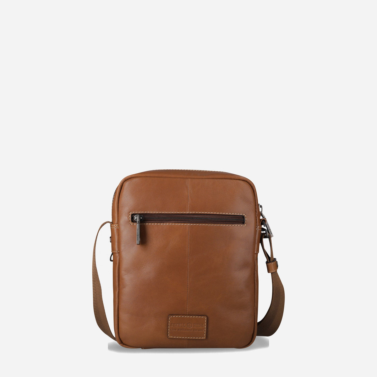 Back of the Colt Crossbody Organiser with zip pocket and brand plaque