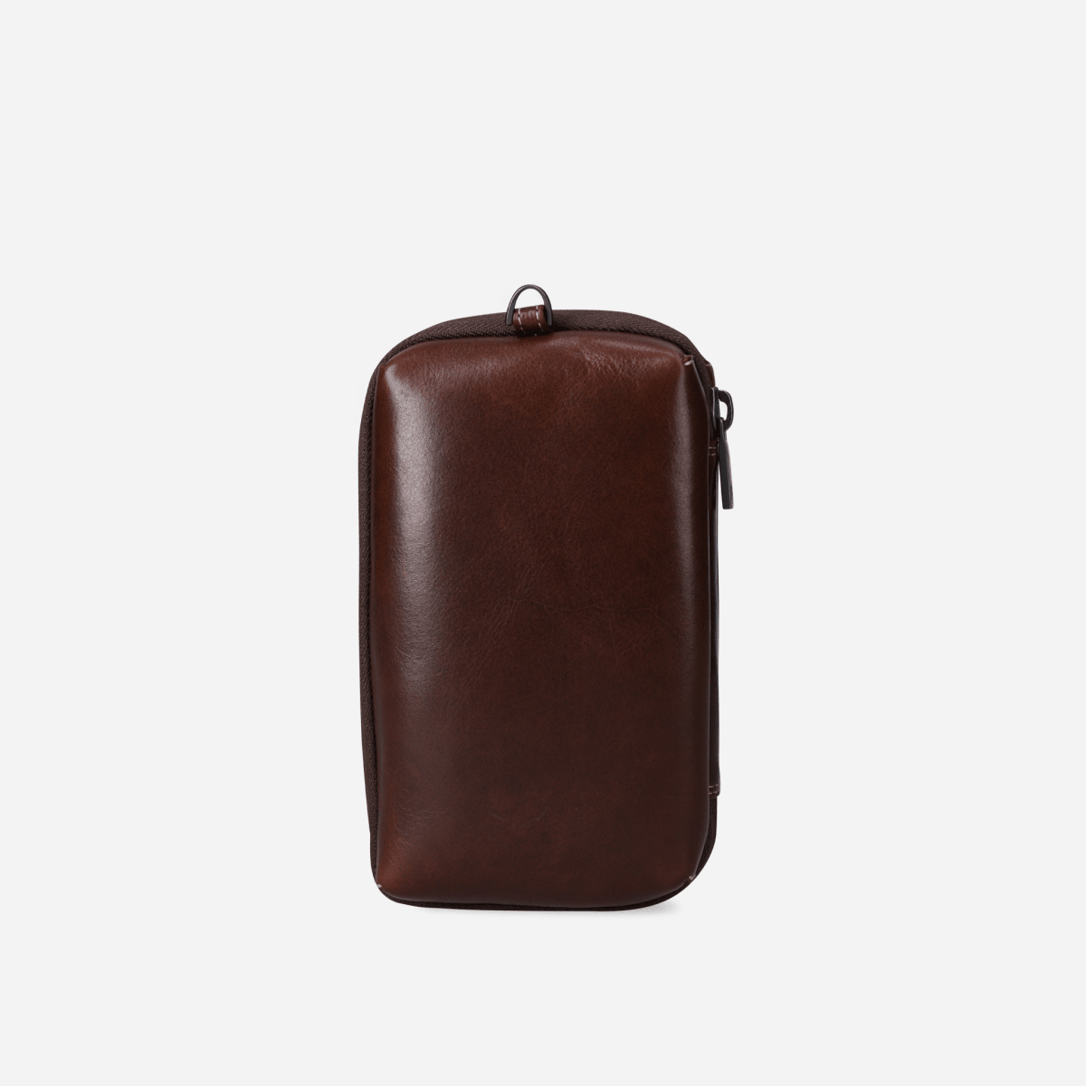 Back of the Mocha leather Cable Pouch