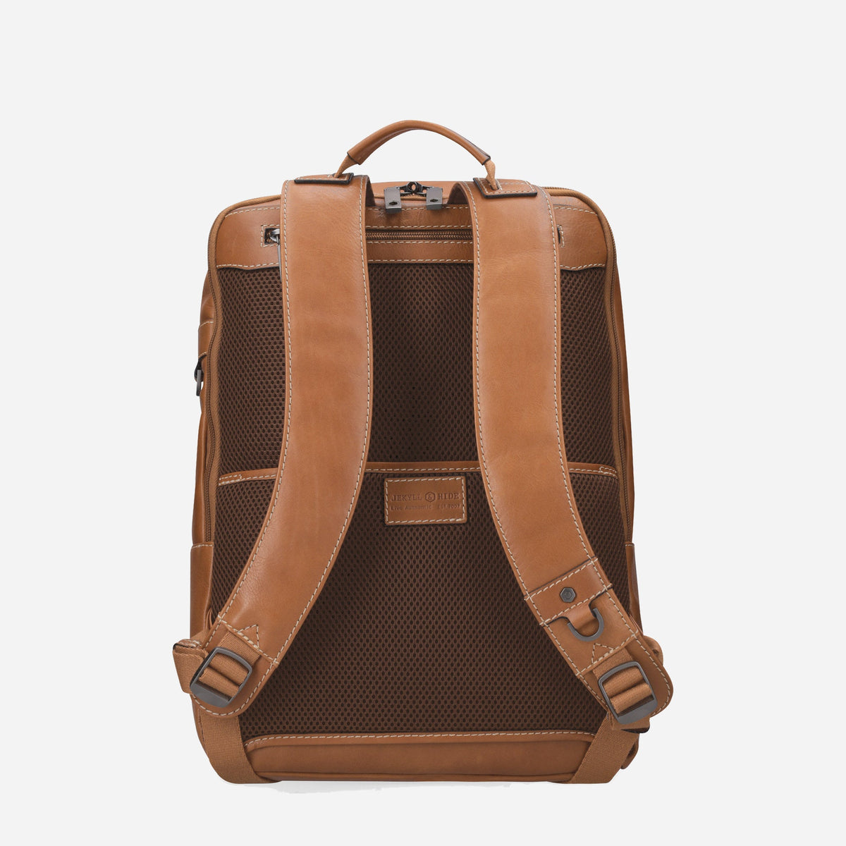 Back of the Colt Laptop Backpack with padded shoulder straps and mesh panel