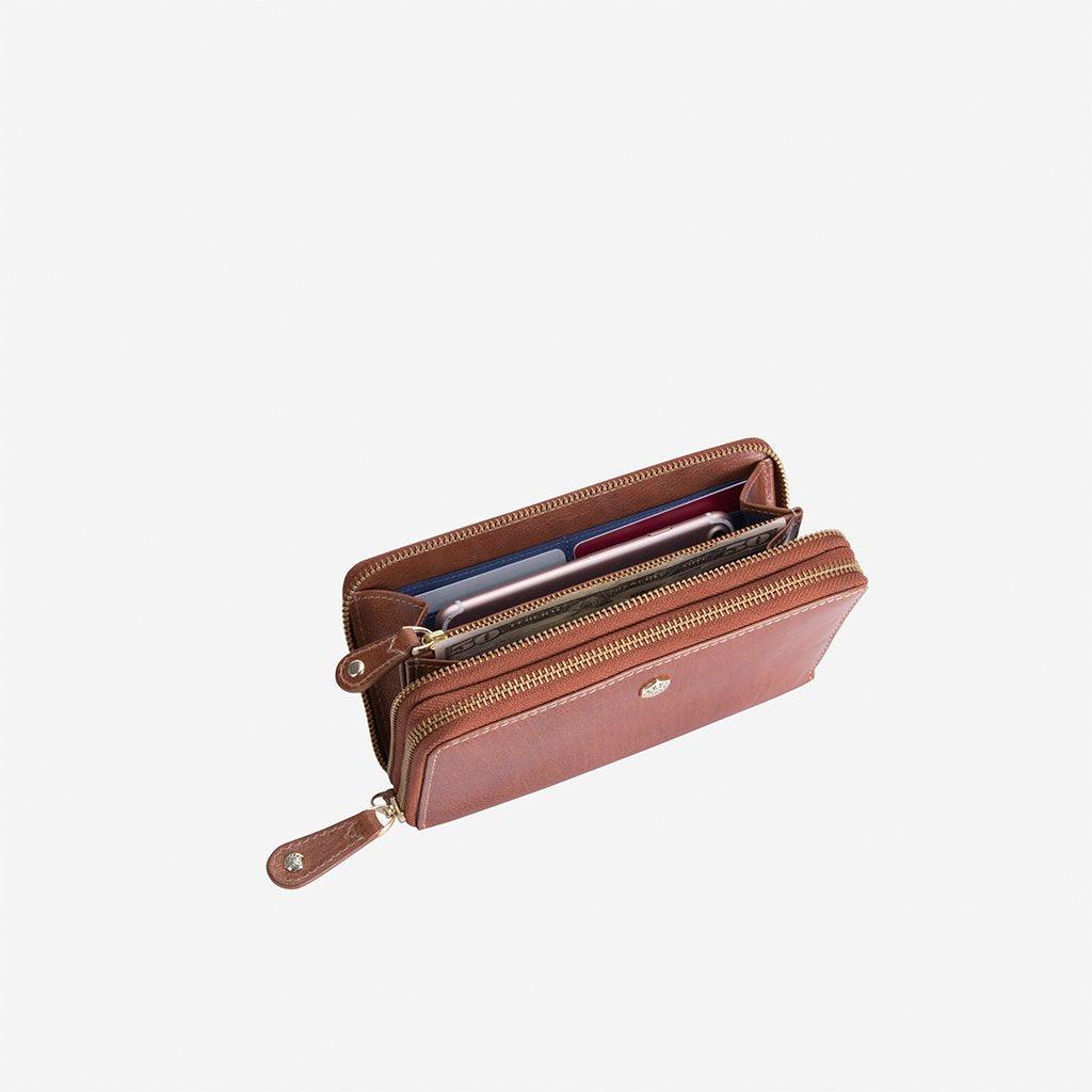 Buy Leather Zip Around Wallet, Large Leather Purse, Tan Online in India -  Etsy