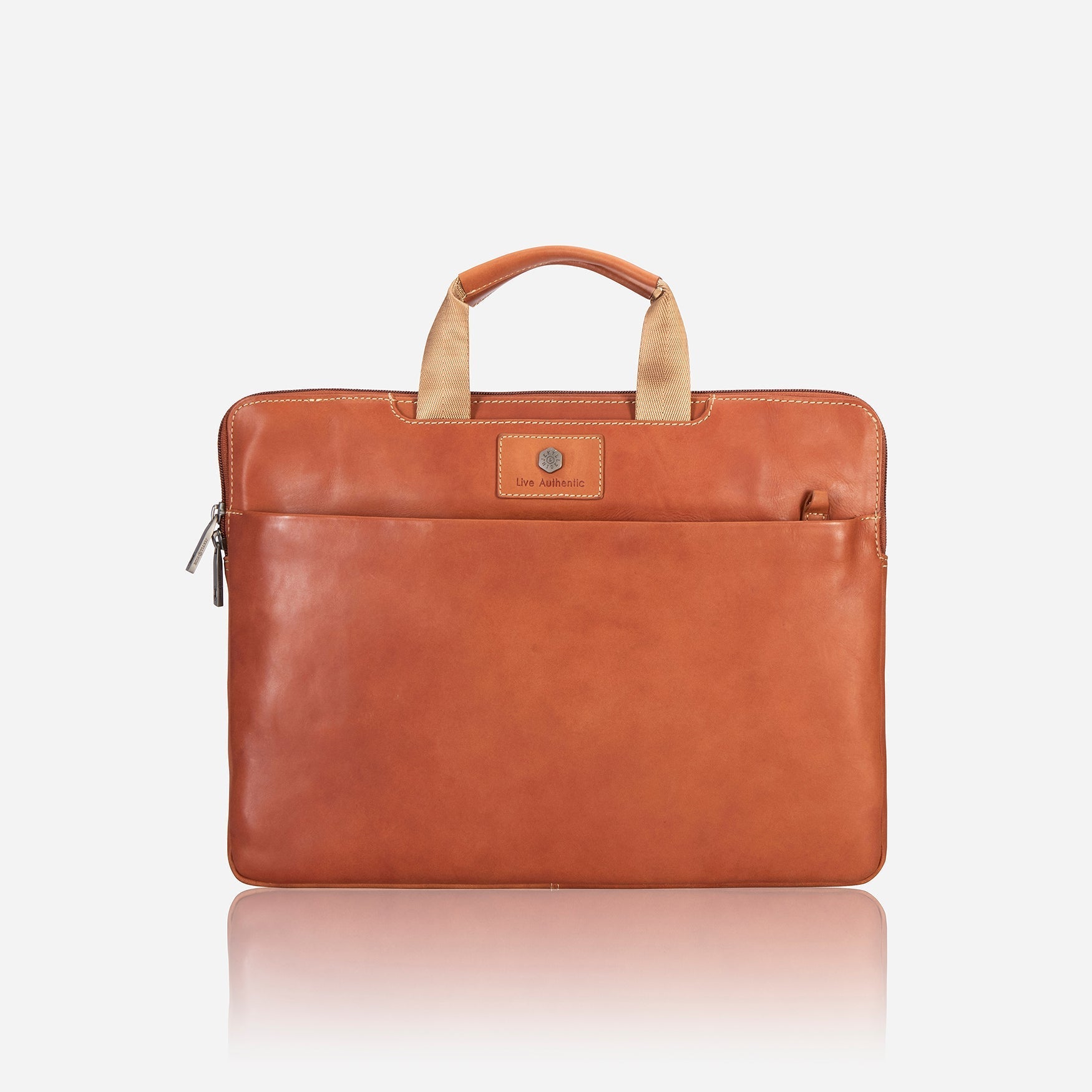 Extra Slim Laptop Brief, Clay Laptop Brief TEXAS    - Jekyll and Hide Australia