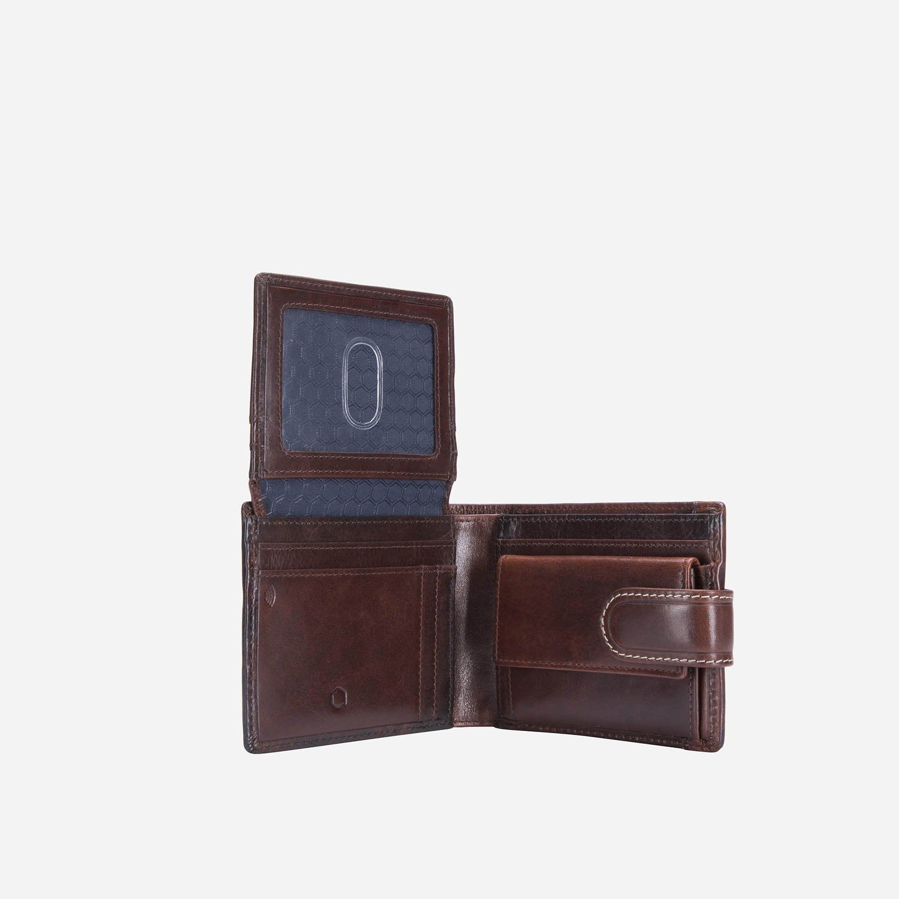 Bifold Wallet With Coin And Tab Closure Bi Fold Wallet Oxford    - Jekyll and Hide Australia