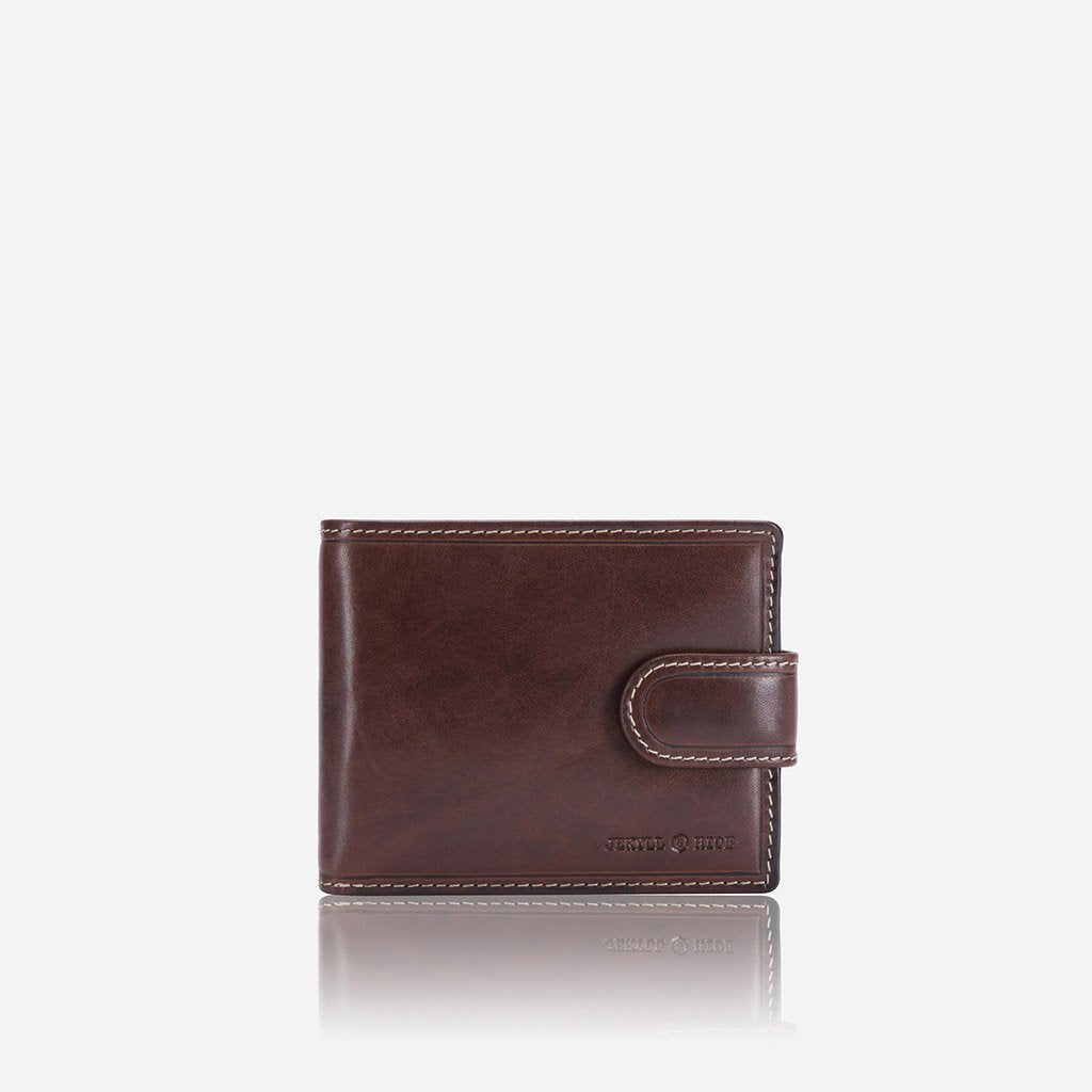 Bifold Wallet With Coin And Tab Closure Bi Fold Wallet Oxford Coffee 2791  - Jekyll and Hide Australia