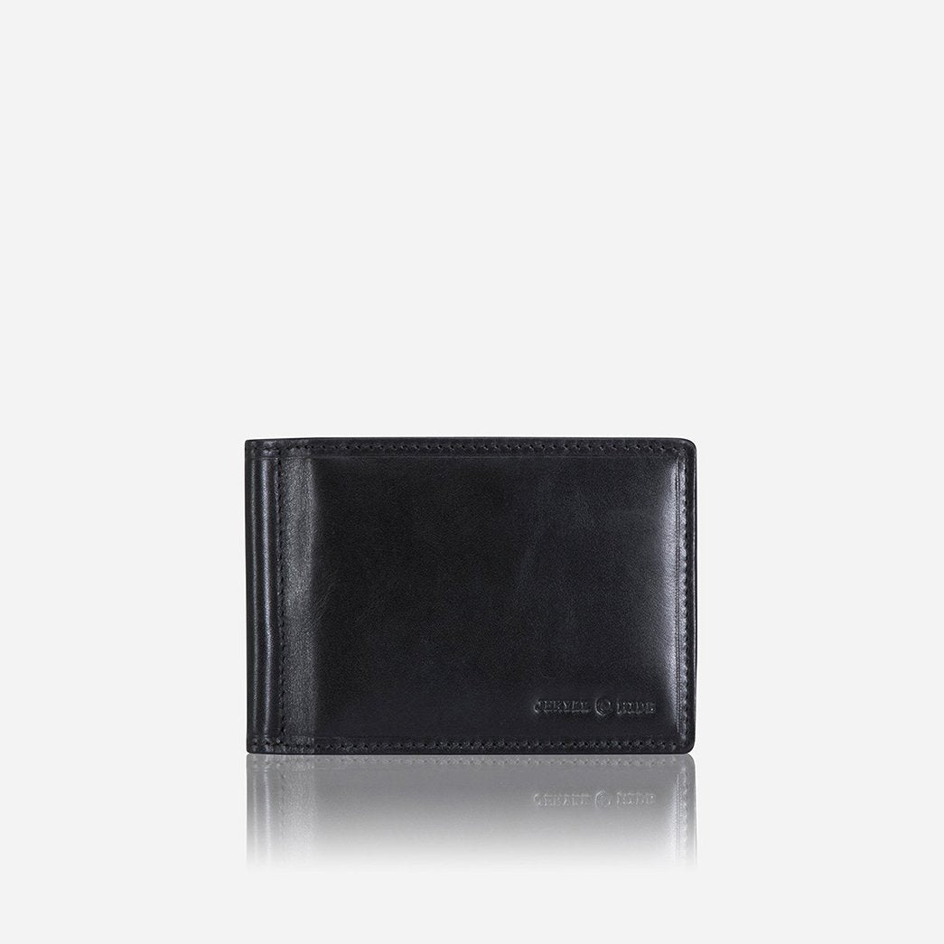 Leather Money Clip Wallet, Black  Oxford    - Jekyll and Hide Australia