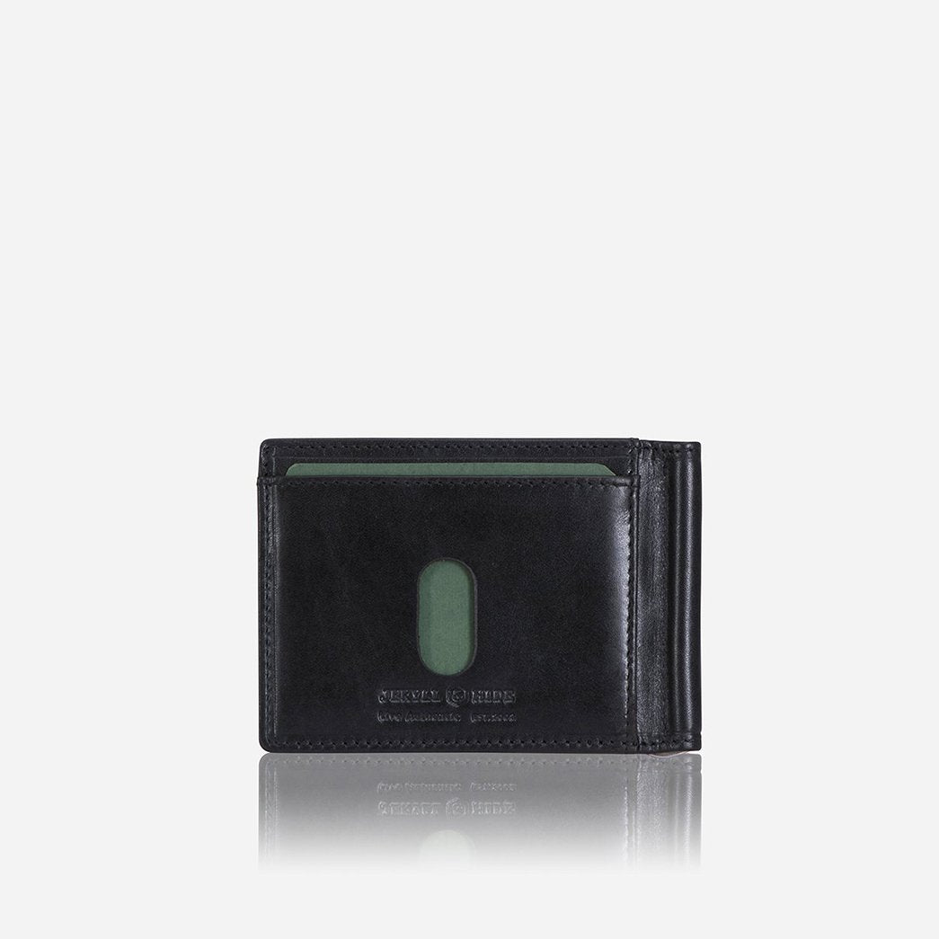 Leather Money Clip Wallet, Black  Oxford    - Jekyll and Hide Australia