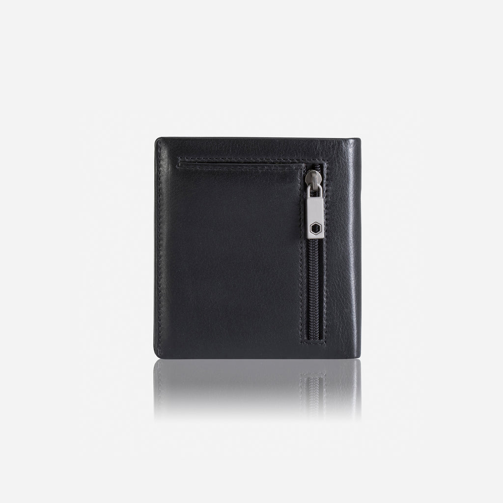 Slim Bifold Card Holder With Coin, Soft Black Wallet Monaco    - Jekyll and Hide Australia